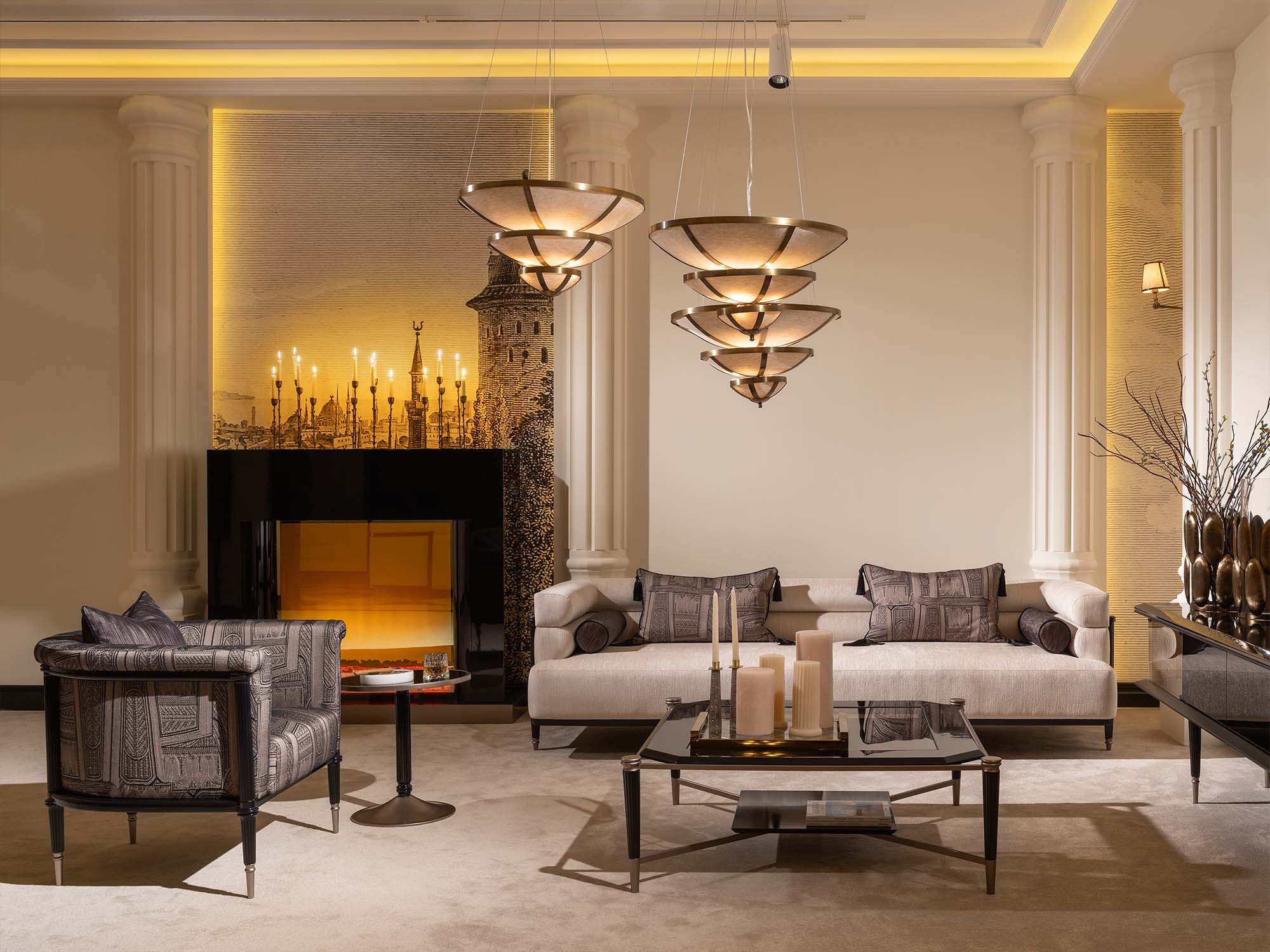 Istanbul Stationary Highseat Four Seater Sofa