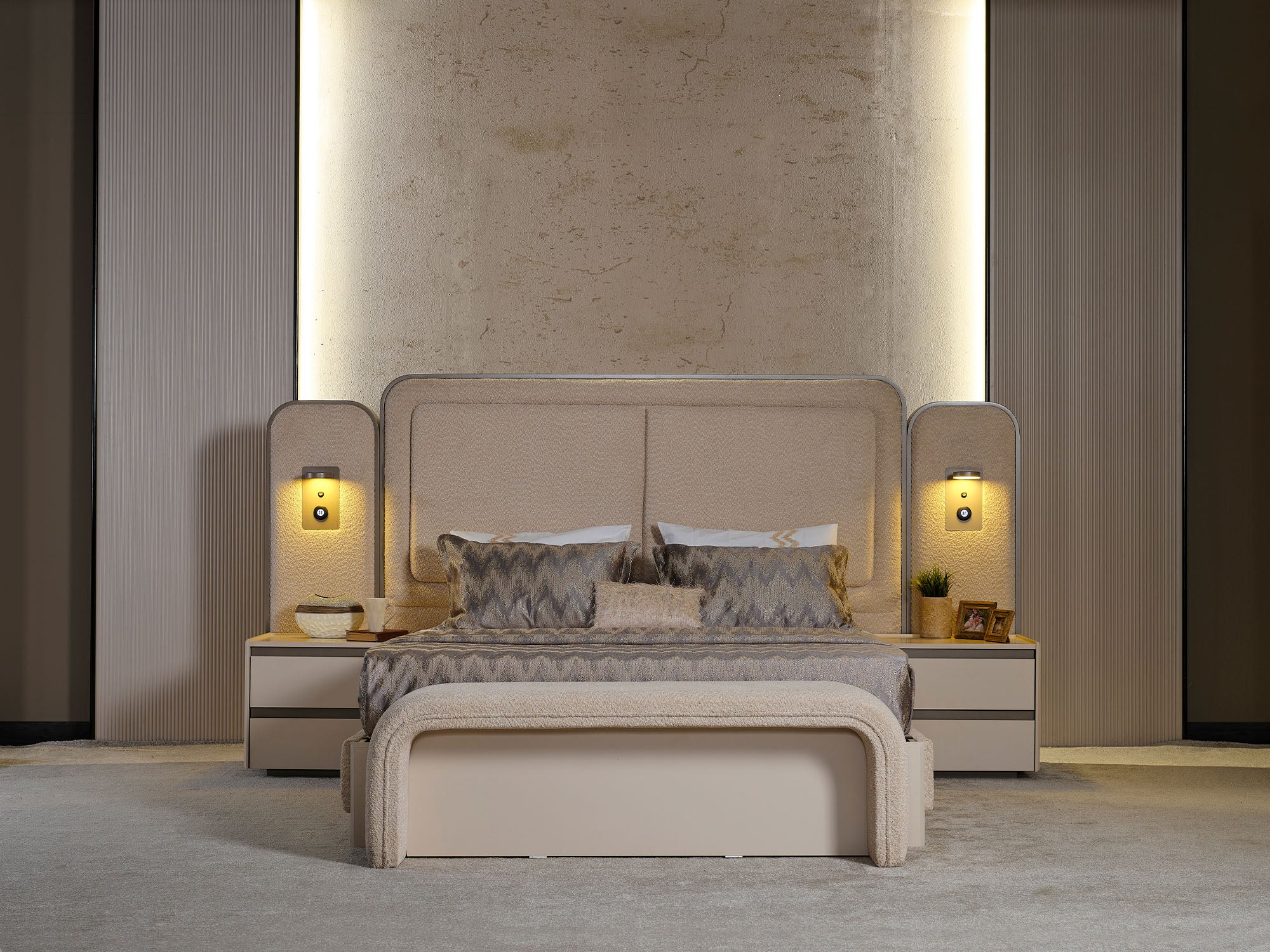 Kapadokya Bed Frame With Headboard