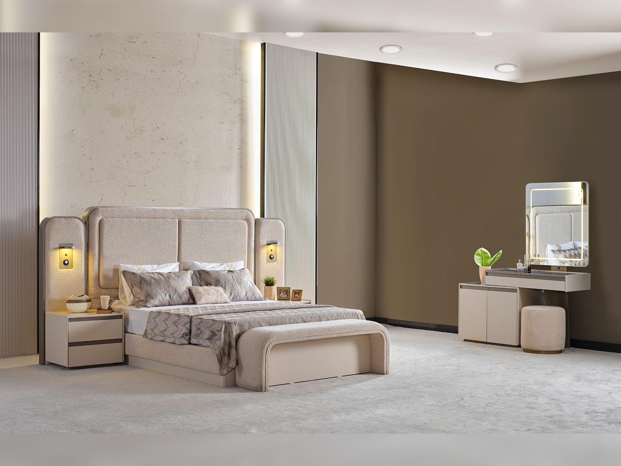 Kapadokya Bed Frame With Headboard