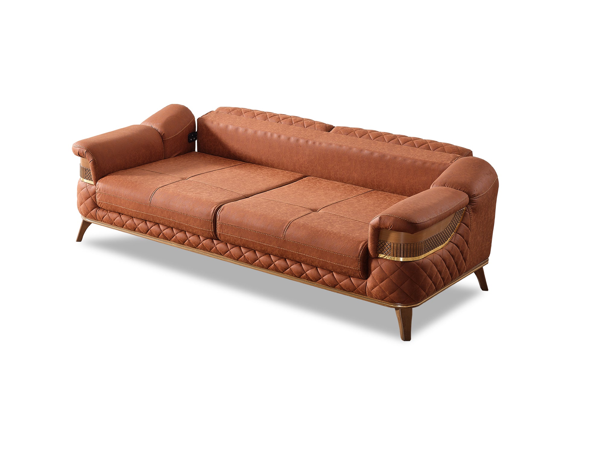 Kristal 3-pieces (Sofa & Loveseat & Chair) Livingroom Set Dark Brick