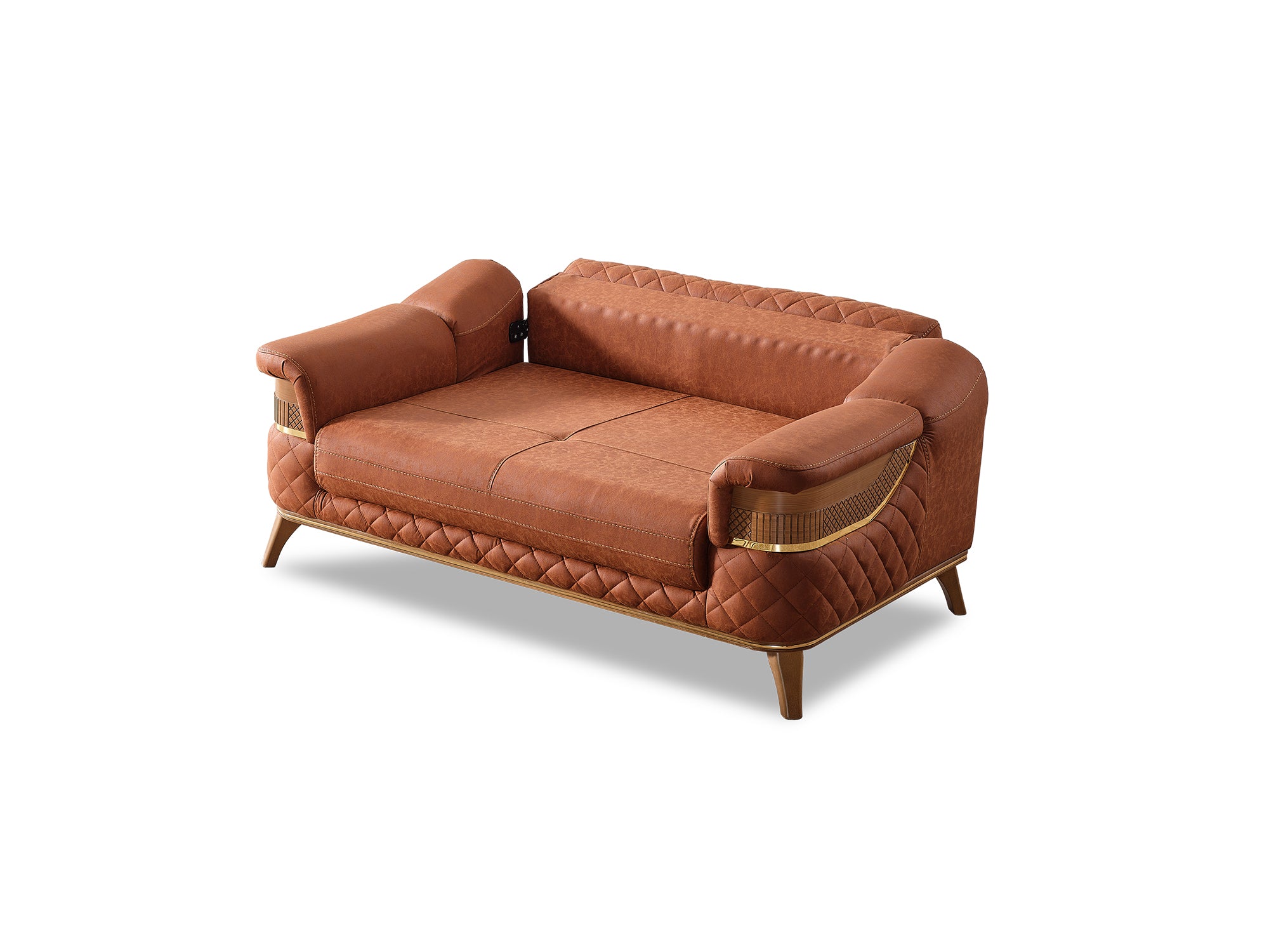 Kristal 3-pieces (Sofa & Loveseat & Chair) Livingroom Set Dark Brick