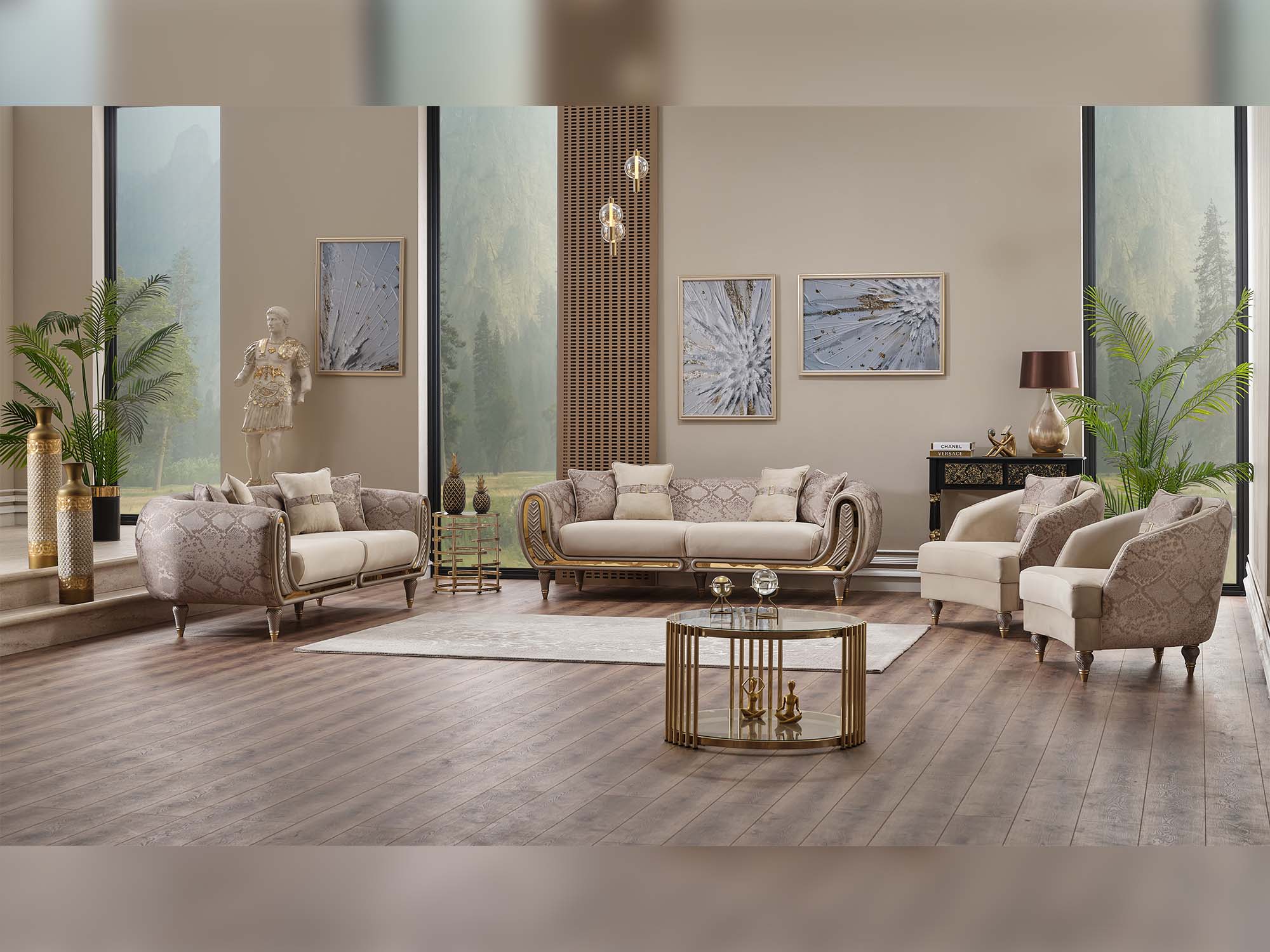 Lima Stationary Sofa Cream