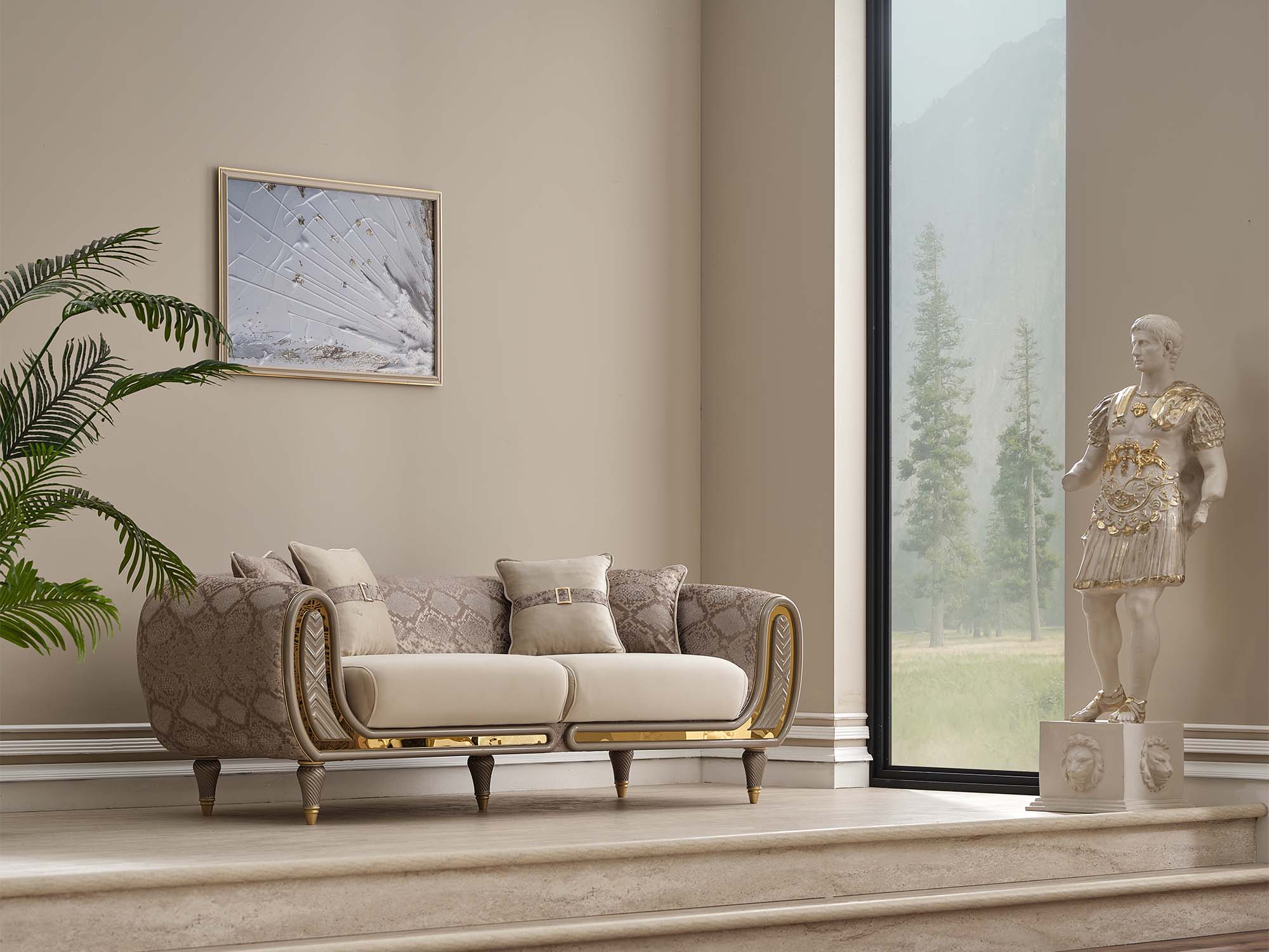 Lima Stationary Sofa Cream