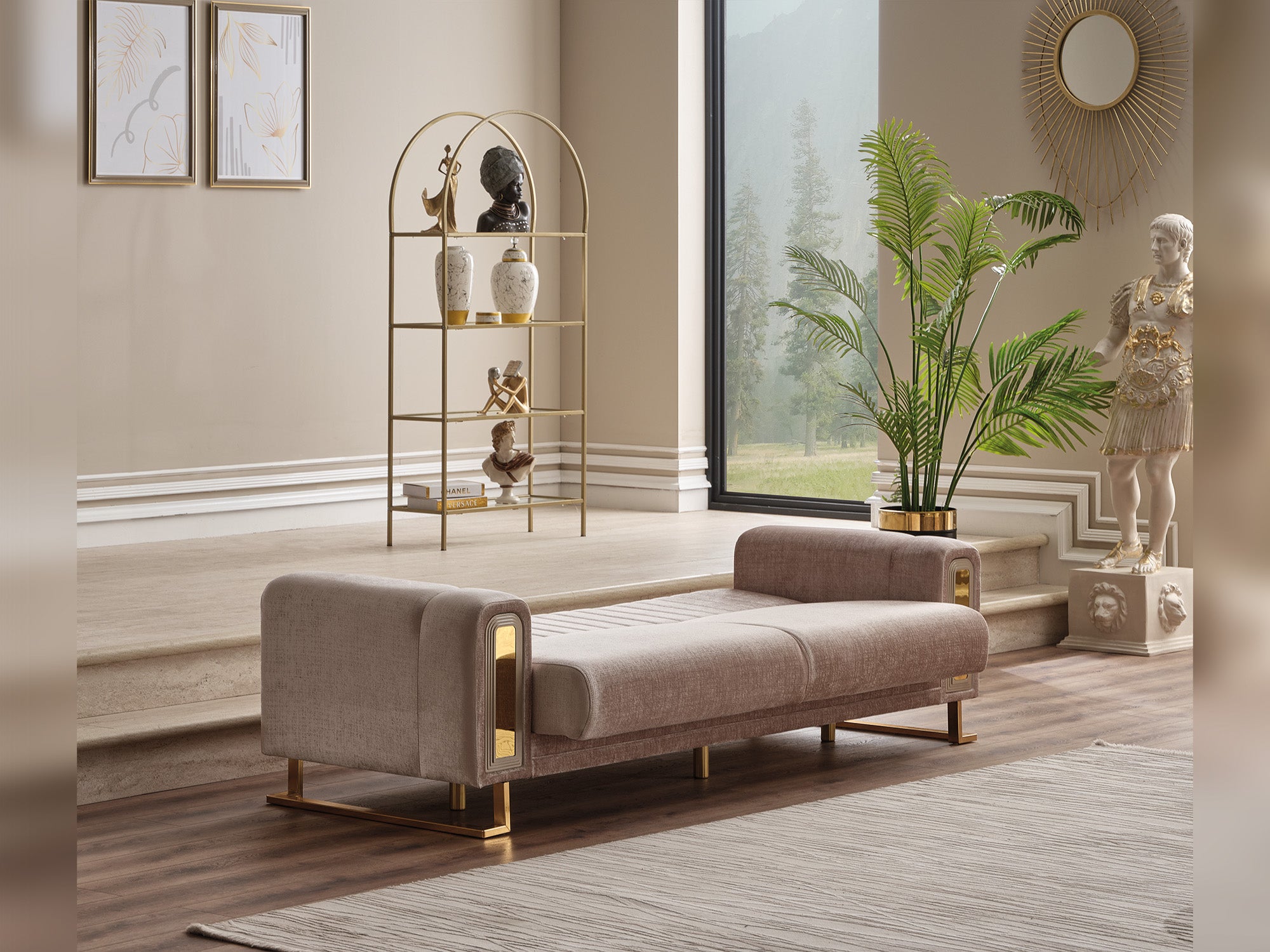 Lotus Convertible Sofa Cream