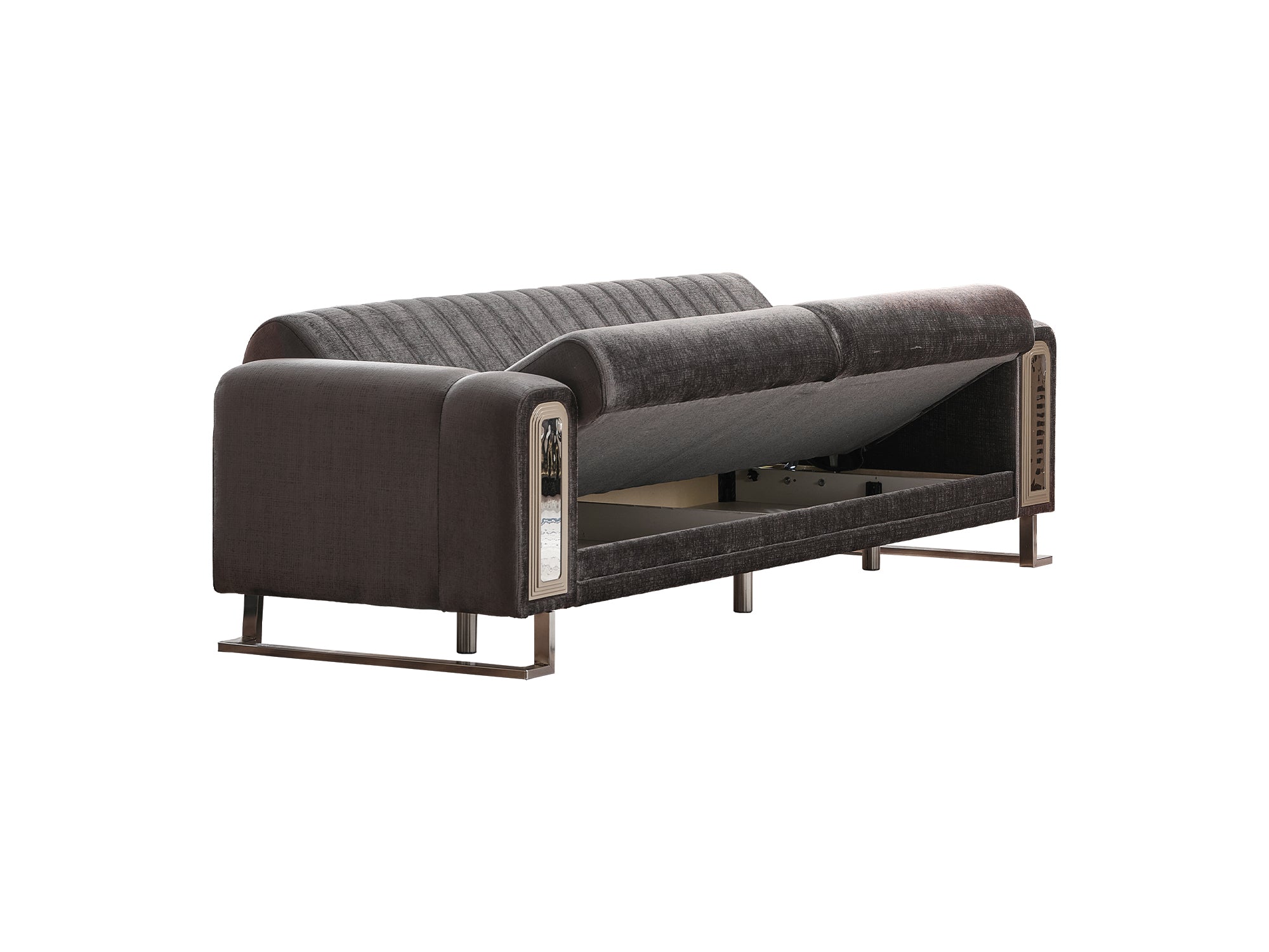 Lotus 3-pieces (Sofa & Loveseat & Chair) Livingroom Set Grey