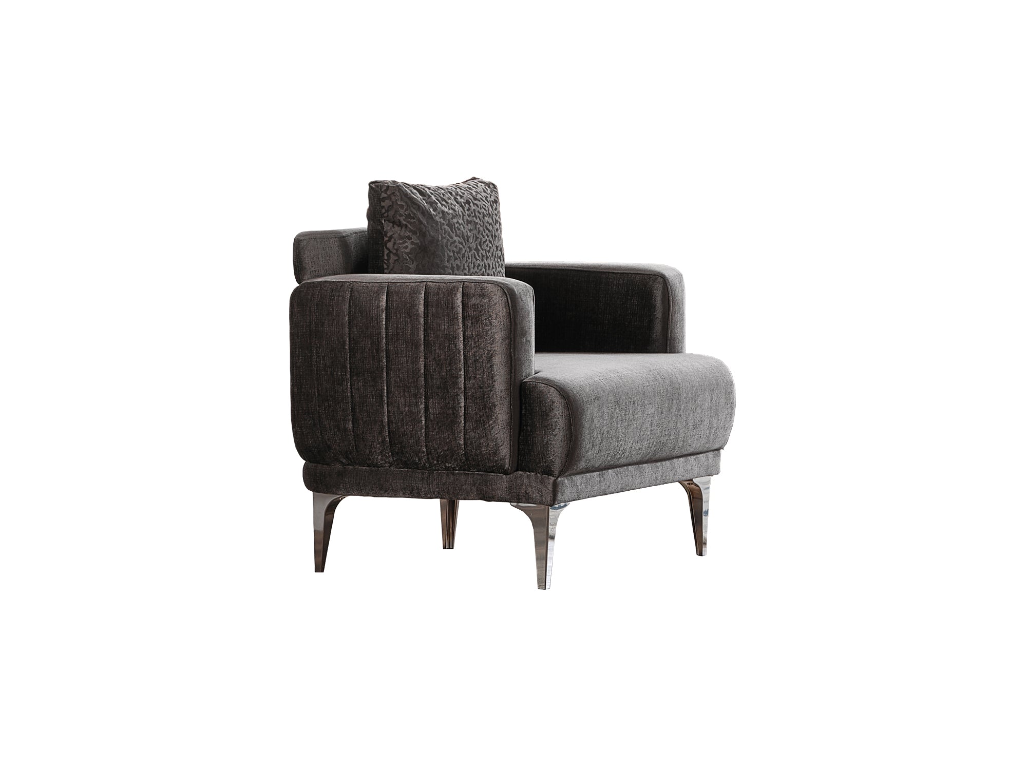 Lotus 3-pieces (Sofa & Loveseat & Chair) Livingroom Set Grey