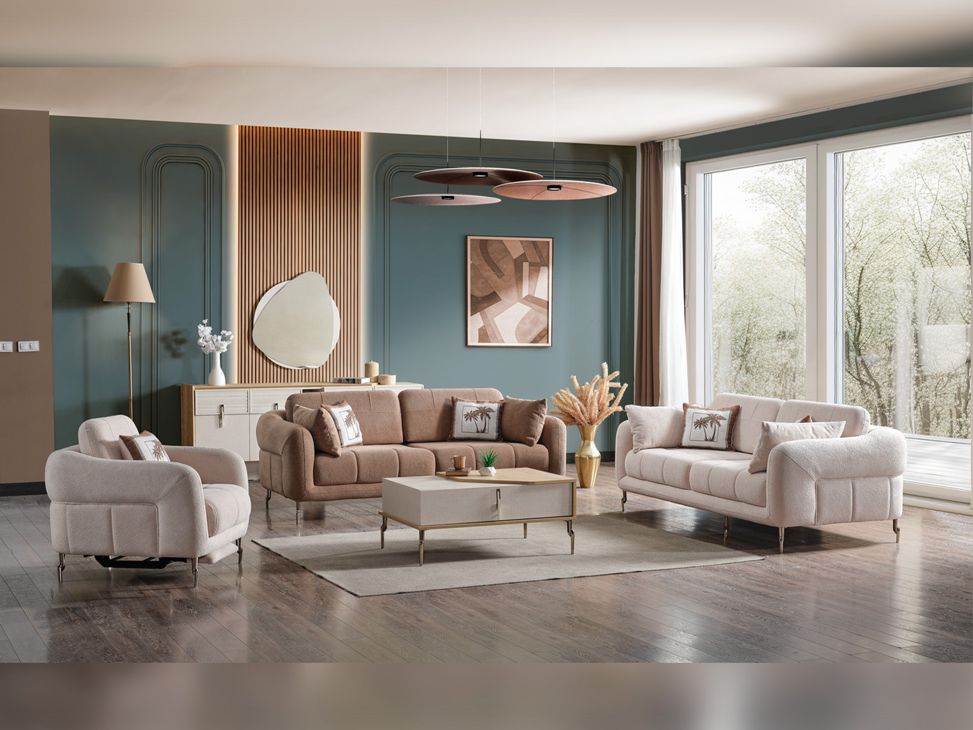 Lugano 3-pieces (Sofa & Loveseat & Relax Chair) Livingroom
