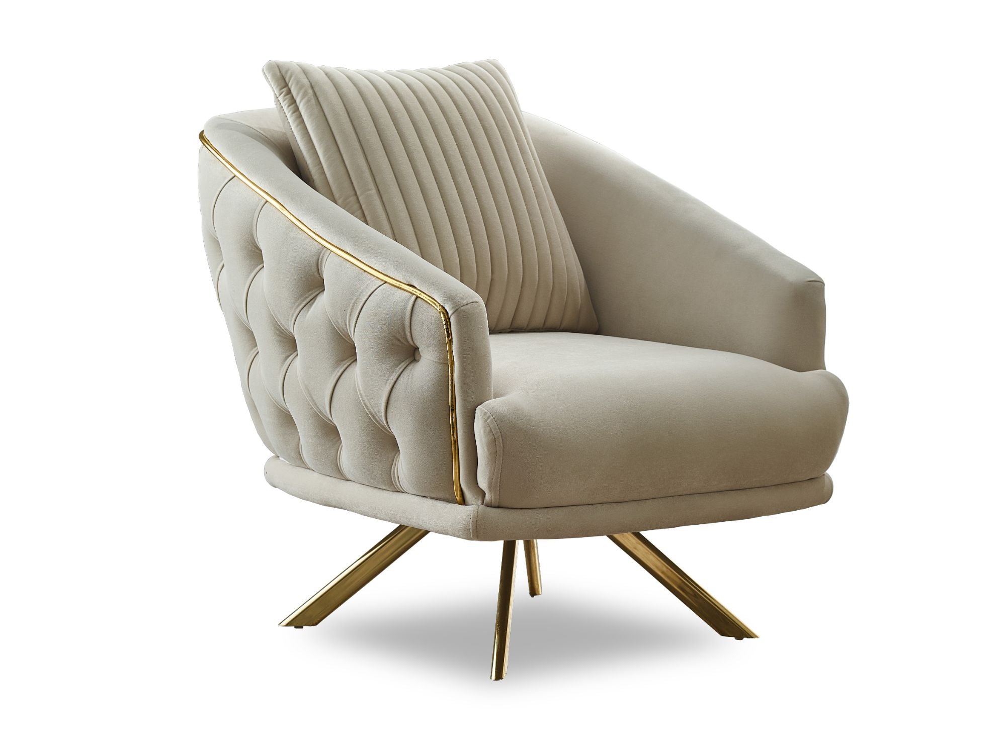 Lucas 3-pieces (Sofa & Loveseat & Chair) Livingroom Set Cream