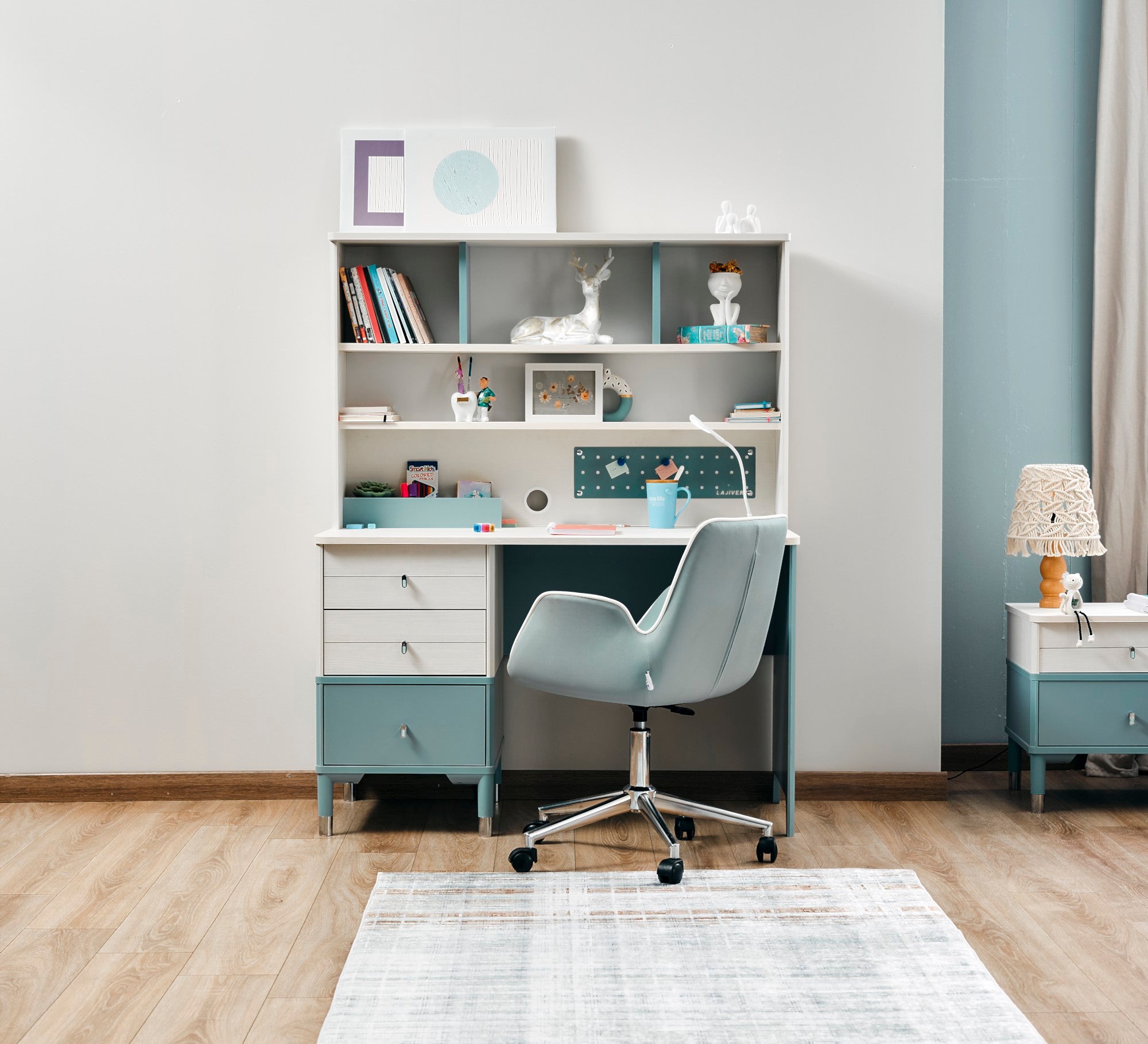 Marin Kids Room Set (Twin Bed & Study Desk & Nightstand)