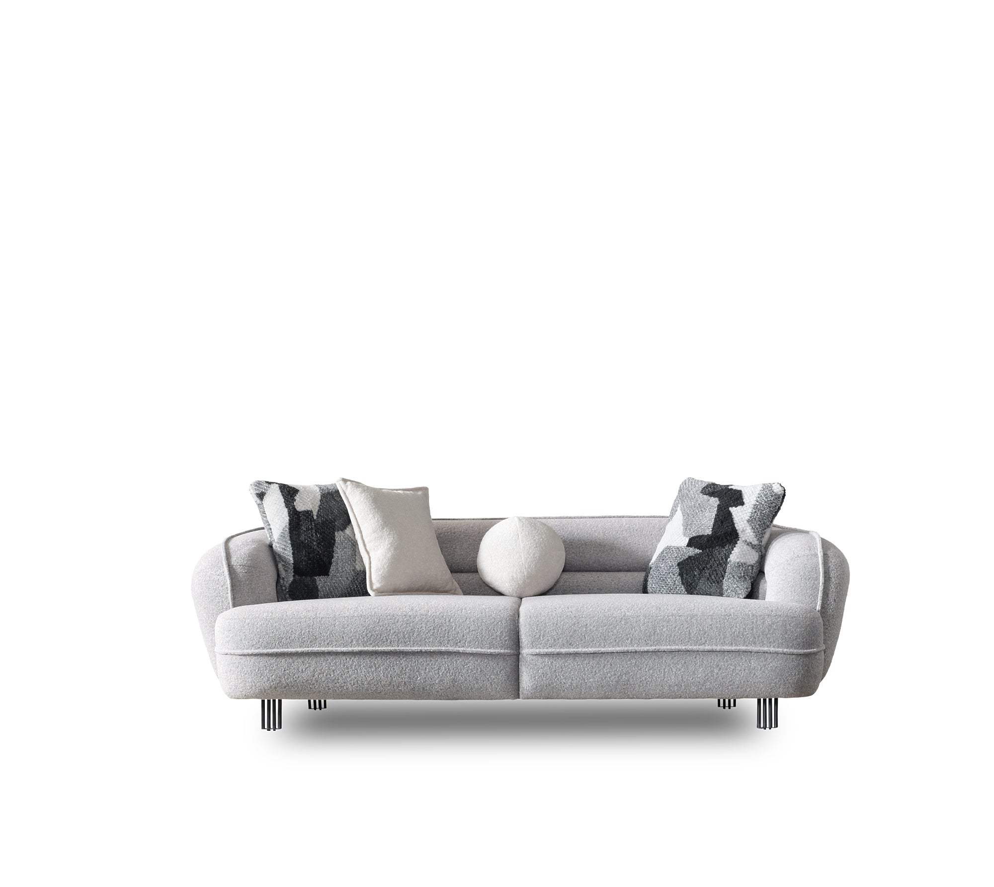 Marsilya 3-pieces (Sofa & Loveseat & Chair) Livingroom Set Grey
