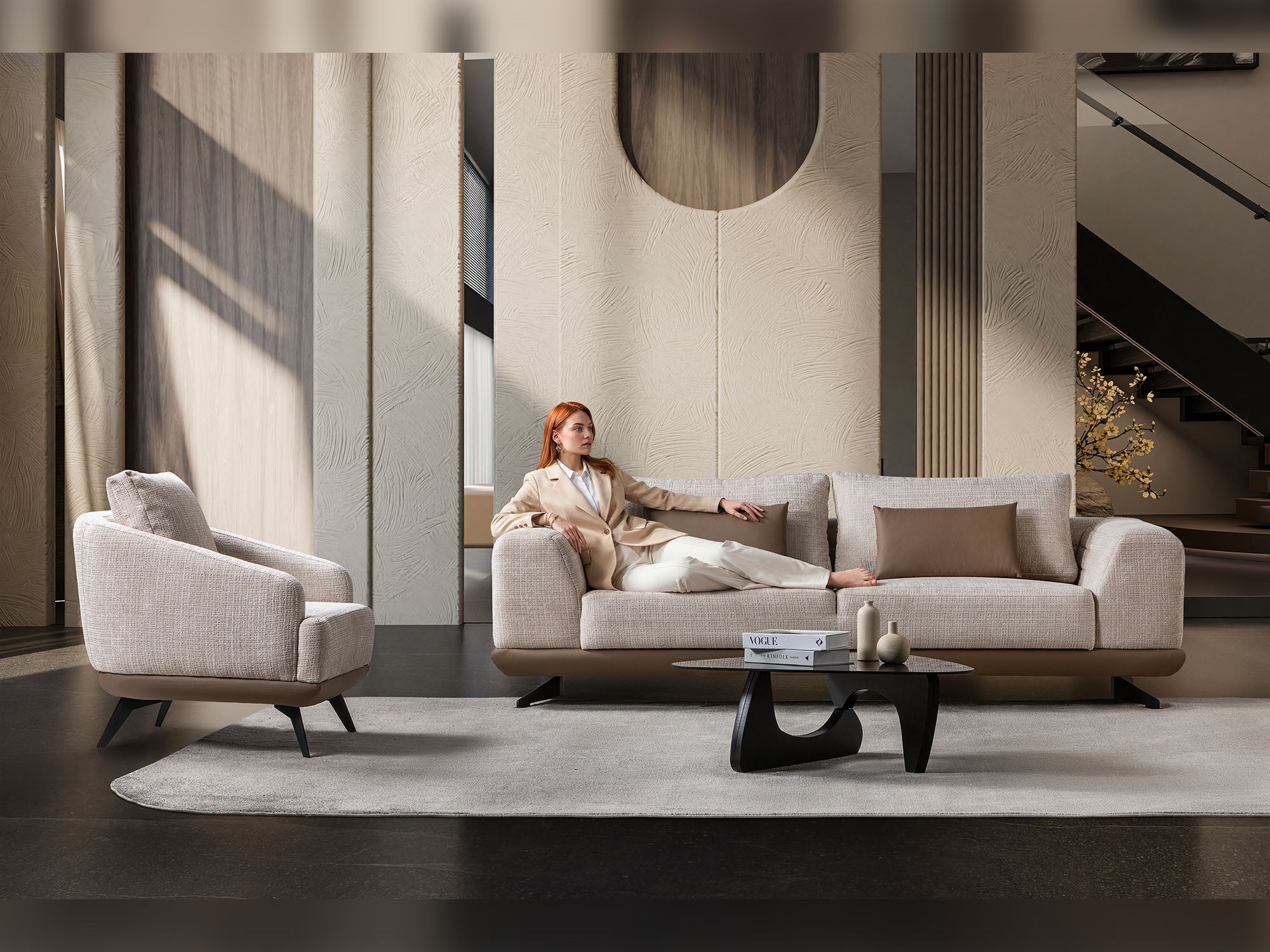 Milano 3-pieces (Sofa & Loveseat & Chair) Livingroom Set