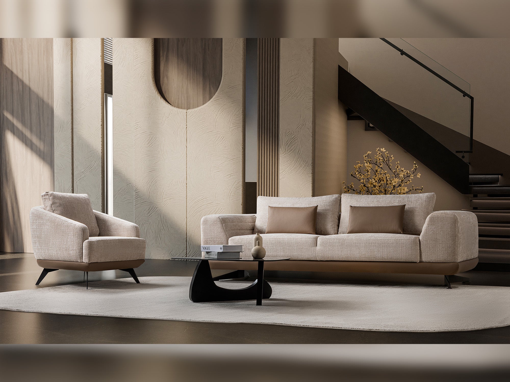 Milano Stationary Loveseat