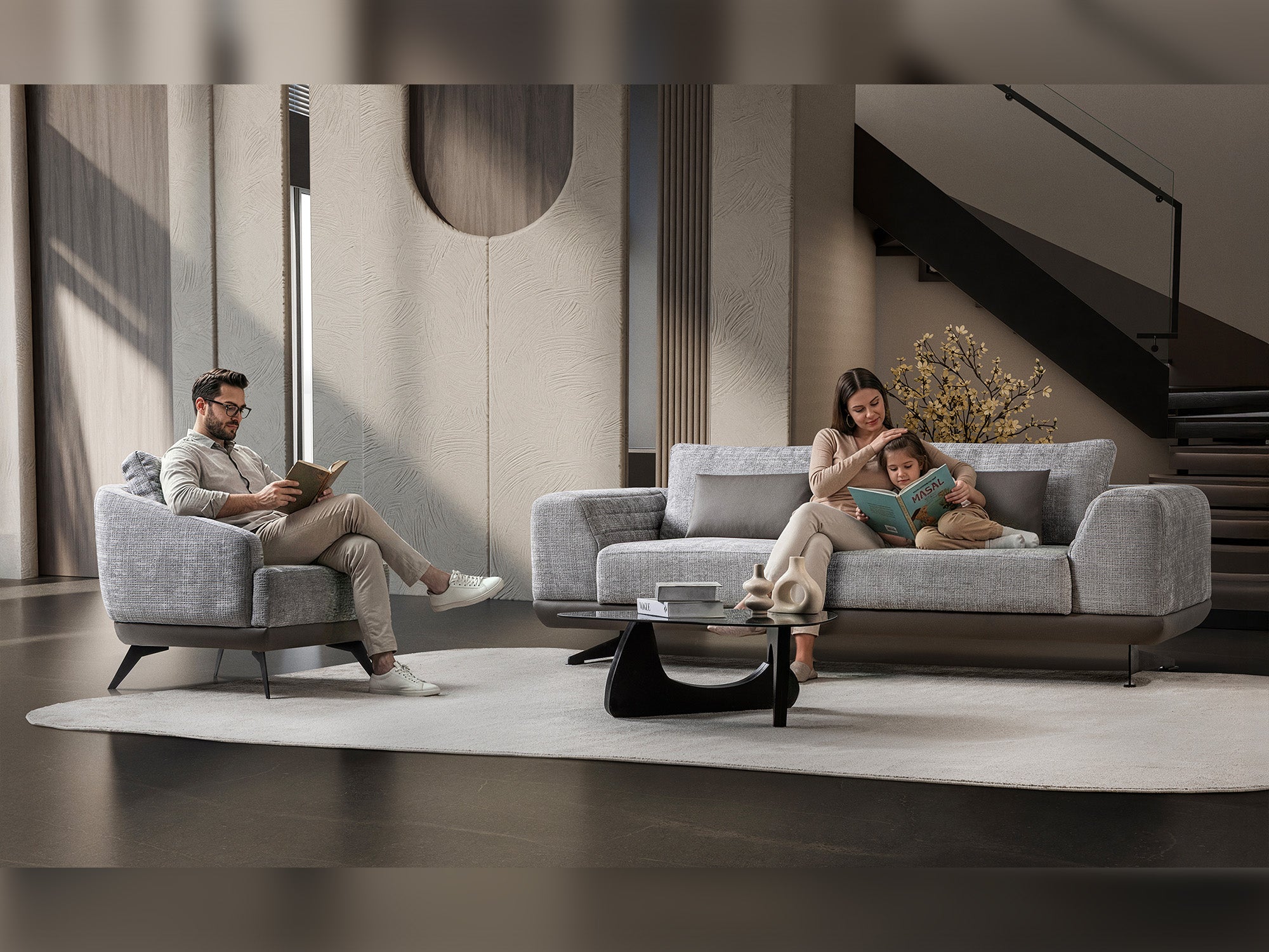Milano Stationary Loveseat