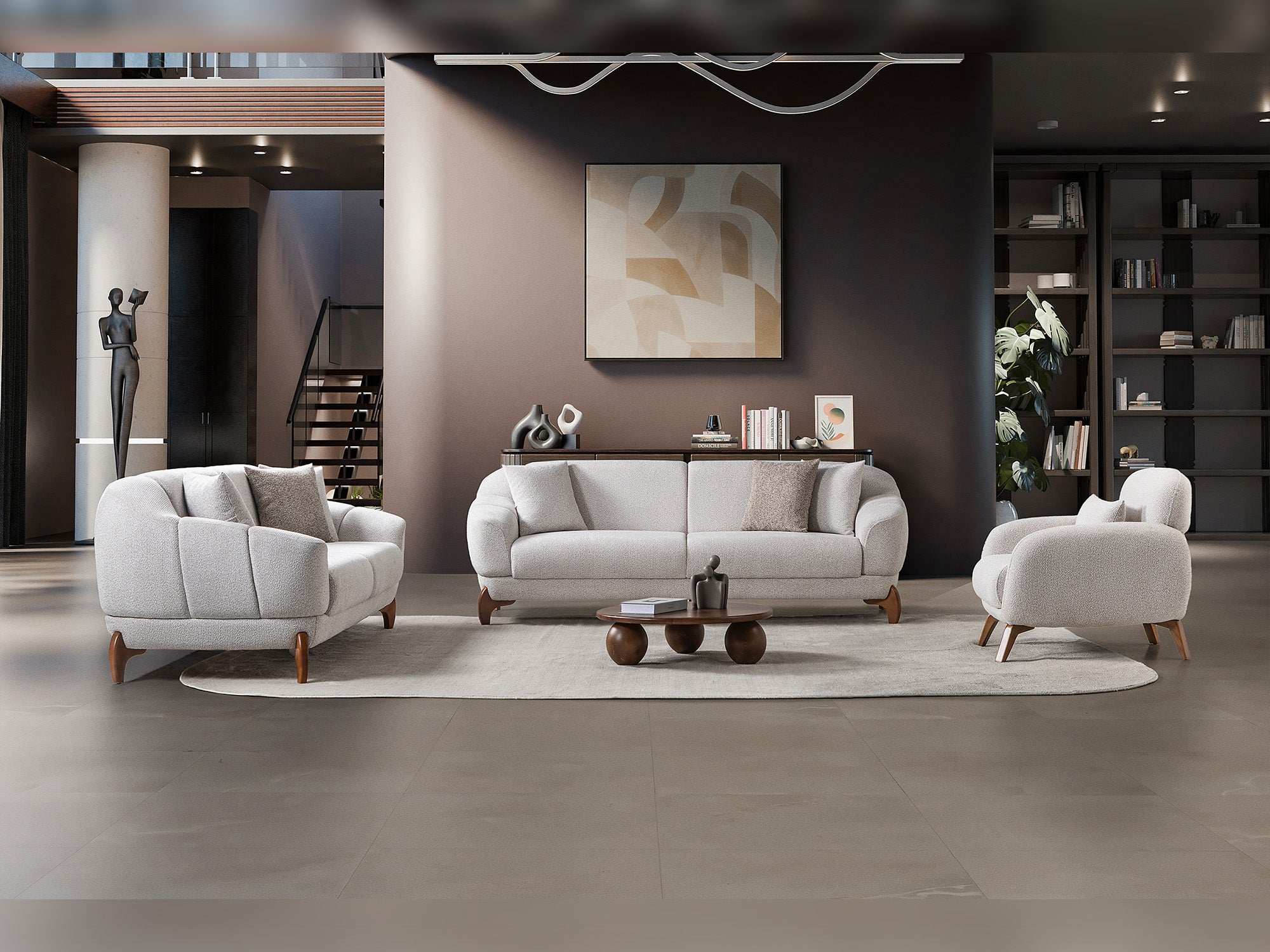 Montel 3-pieces (Sofa & Loveseat & Chair) Livingroom Set