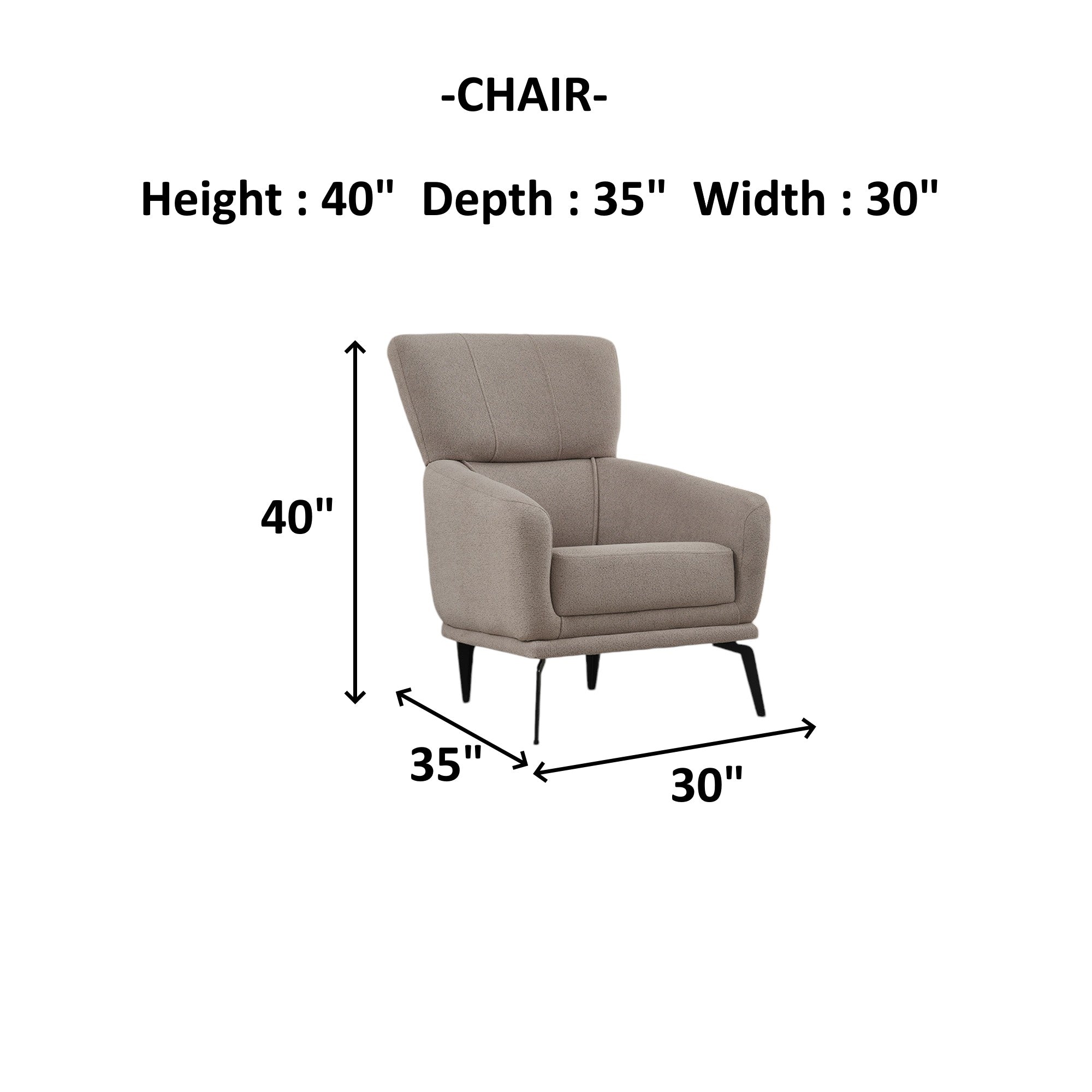 Nero 3-pieces (Sofa & Loveseat & Chair) Livingroom Set Light Grey