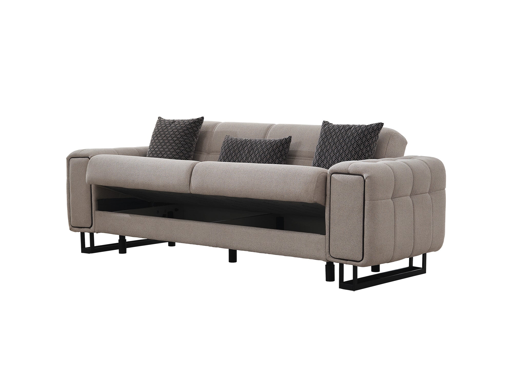Nero 3-pieces (Sofa & Loveseat & Chair) Livingroom Set Light Grey