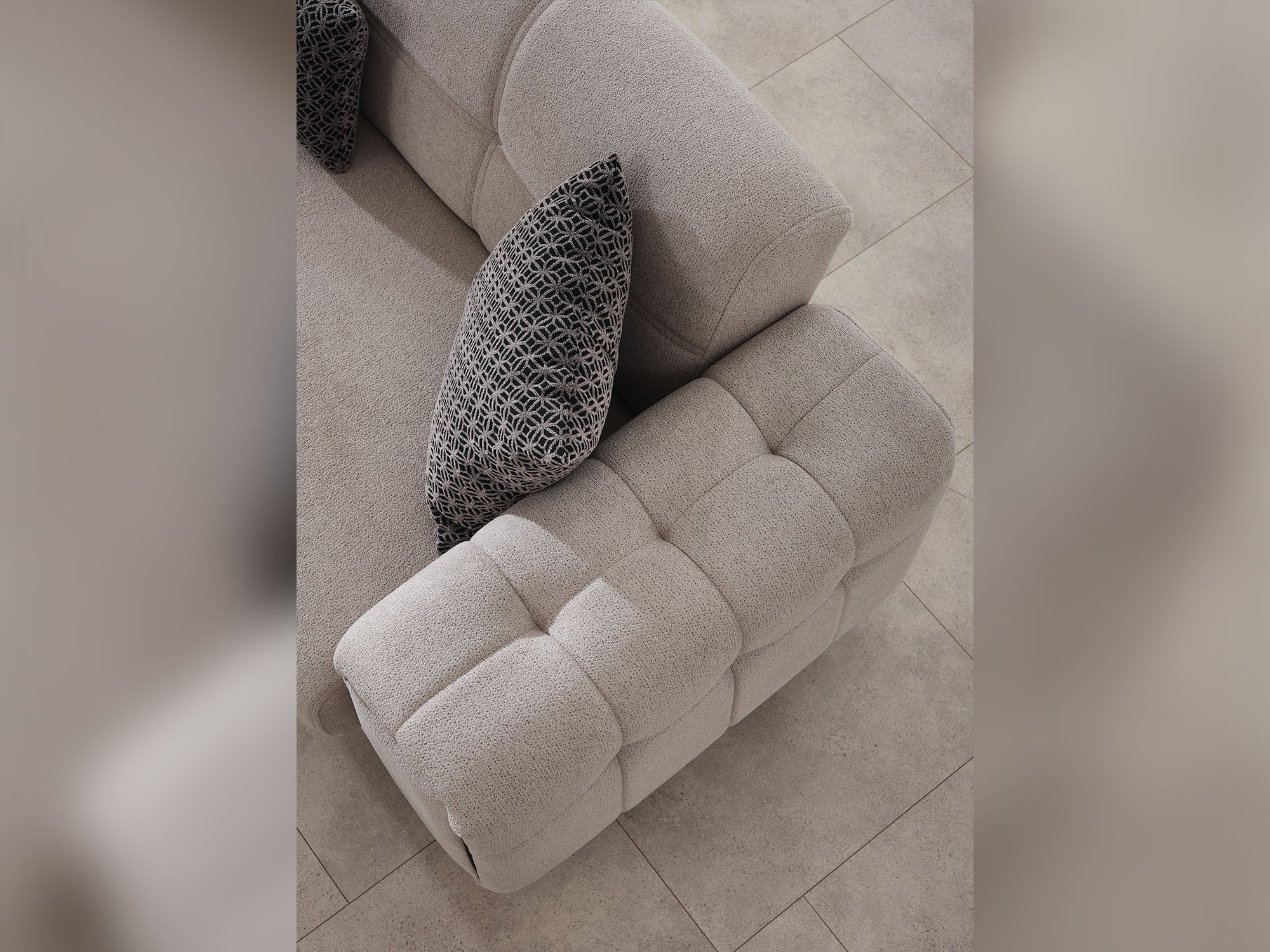 Nero 3-pieces (Sofa & Loveseat & Chair) Livingroom Set Light Grey