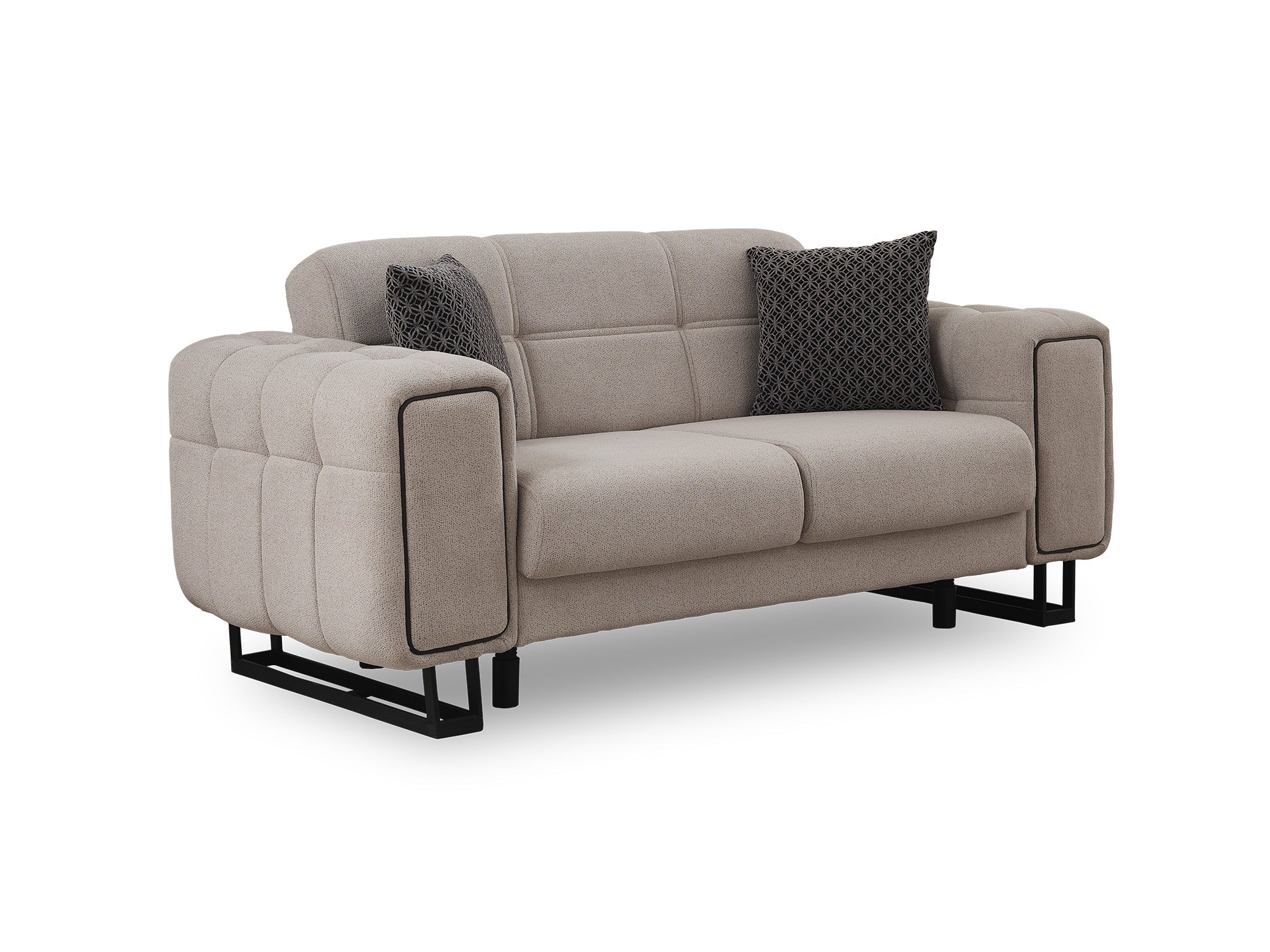 Nero 3-pieces (Sofa & Loveseat & Chair) Livingroom Set Light Grey