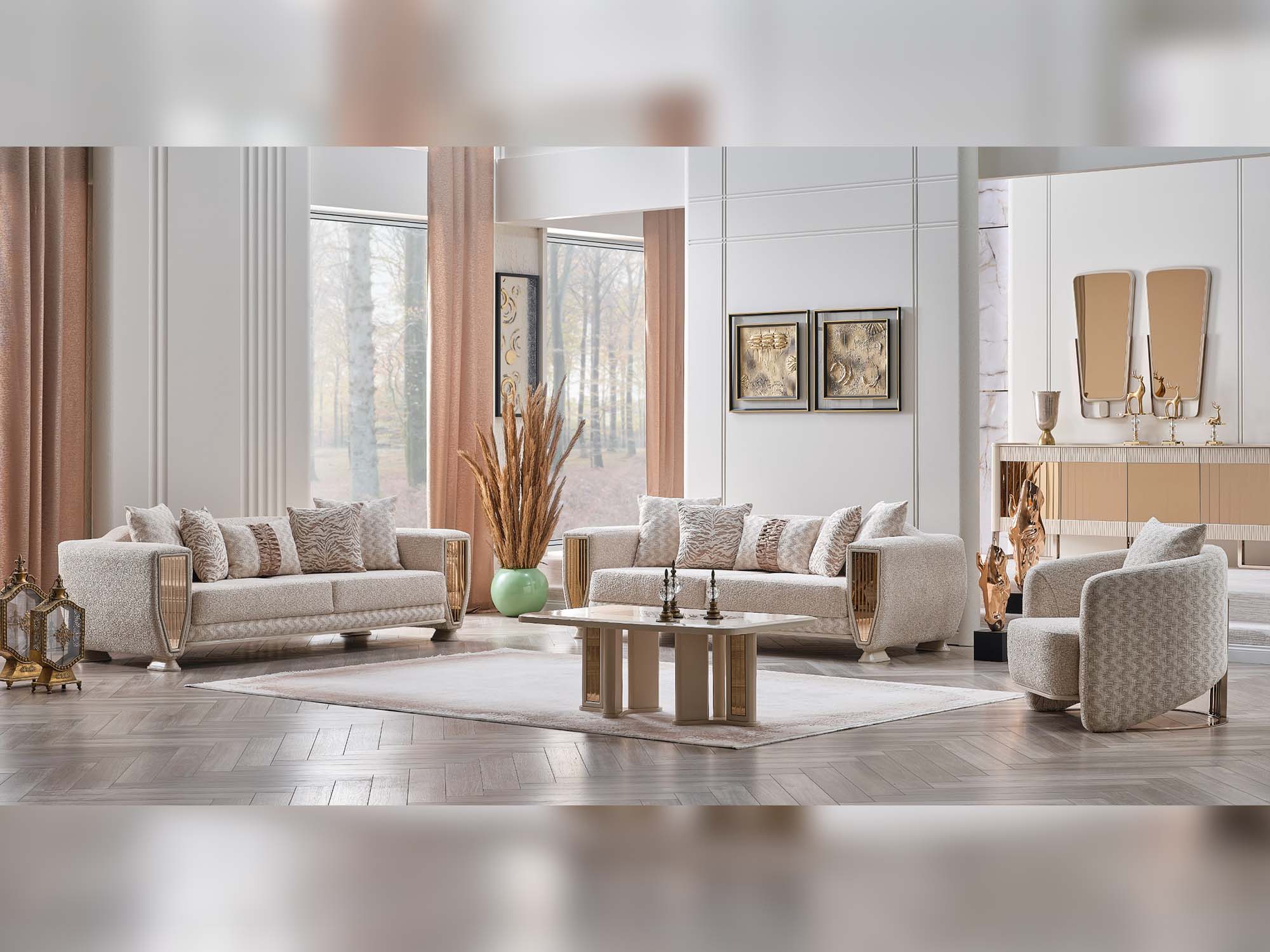 Nirvana San 4-pieces (2 Sofa & 2 Chair) Livingroom