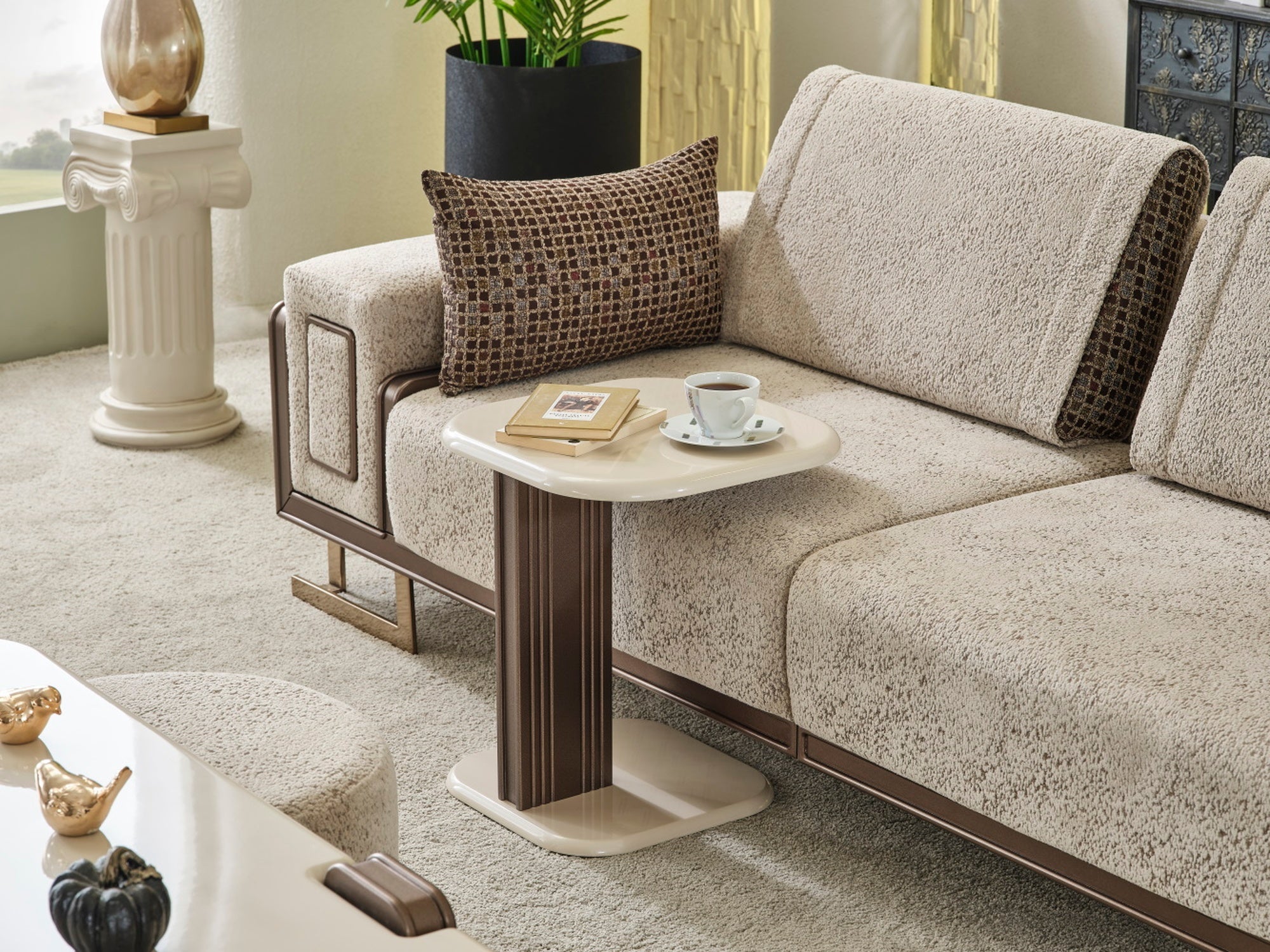 Nirvana Stationary 4 Seat Sofa Beige