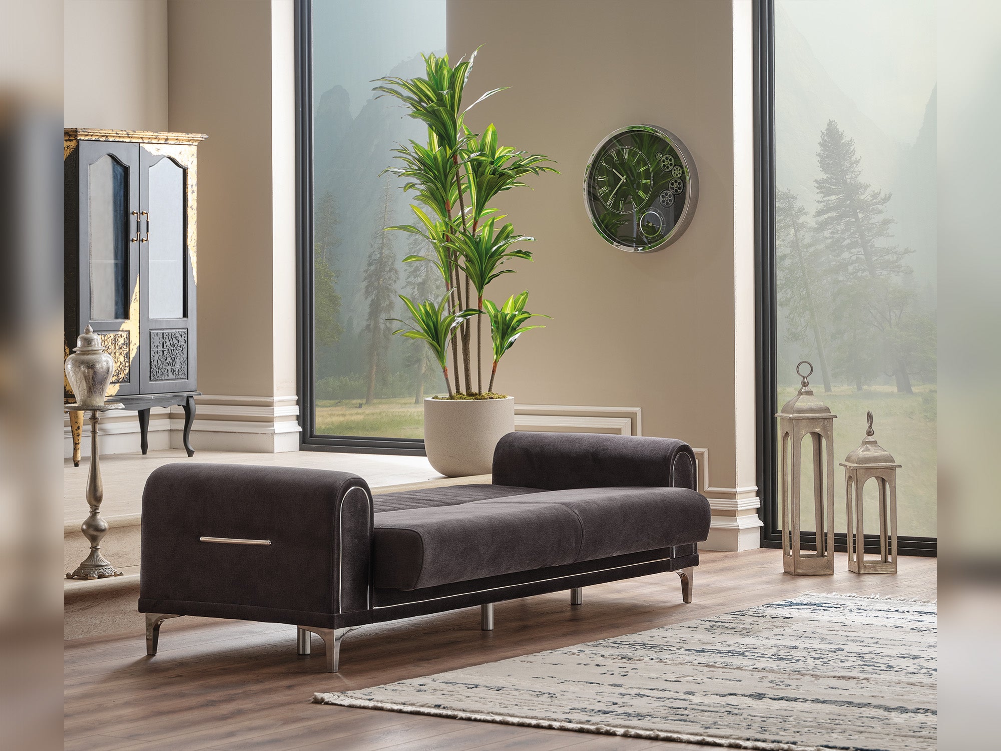 Orion 3-pieces (Sofa & Loveseat & Chair) Livingroom Set Grey