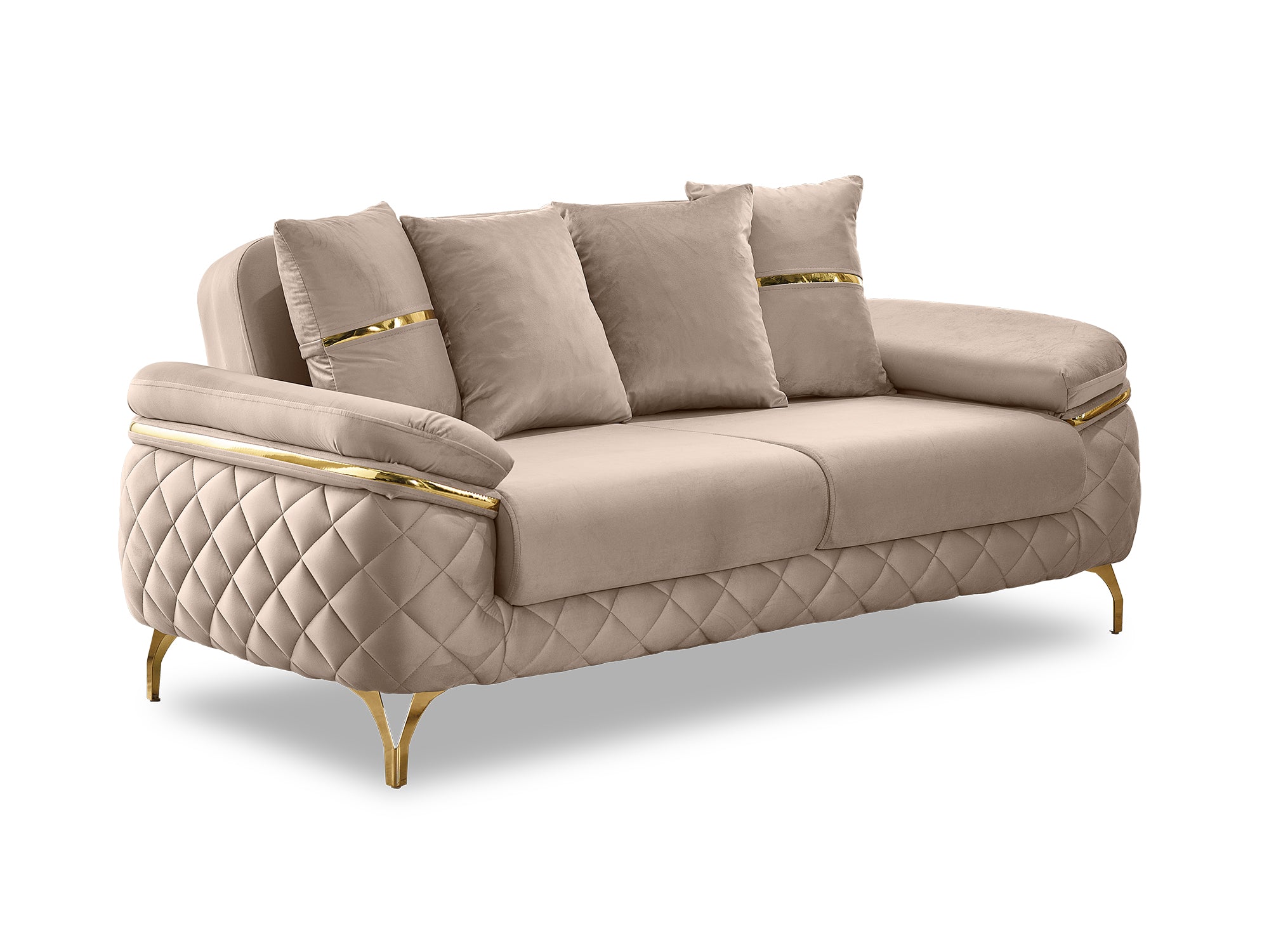 Orlando 3-pieces (Sofa & Loveseat & Chair) Livingroom Set Beige