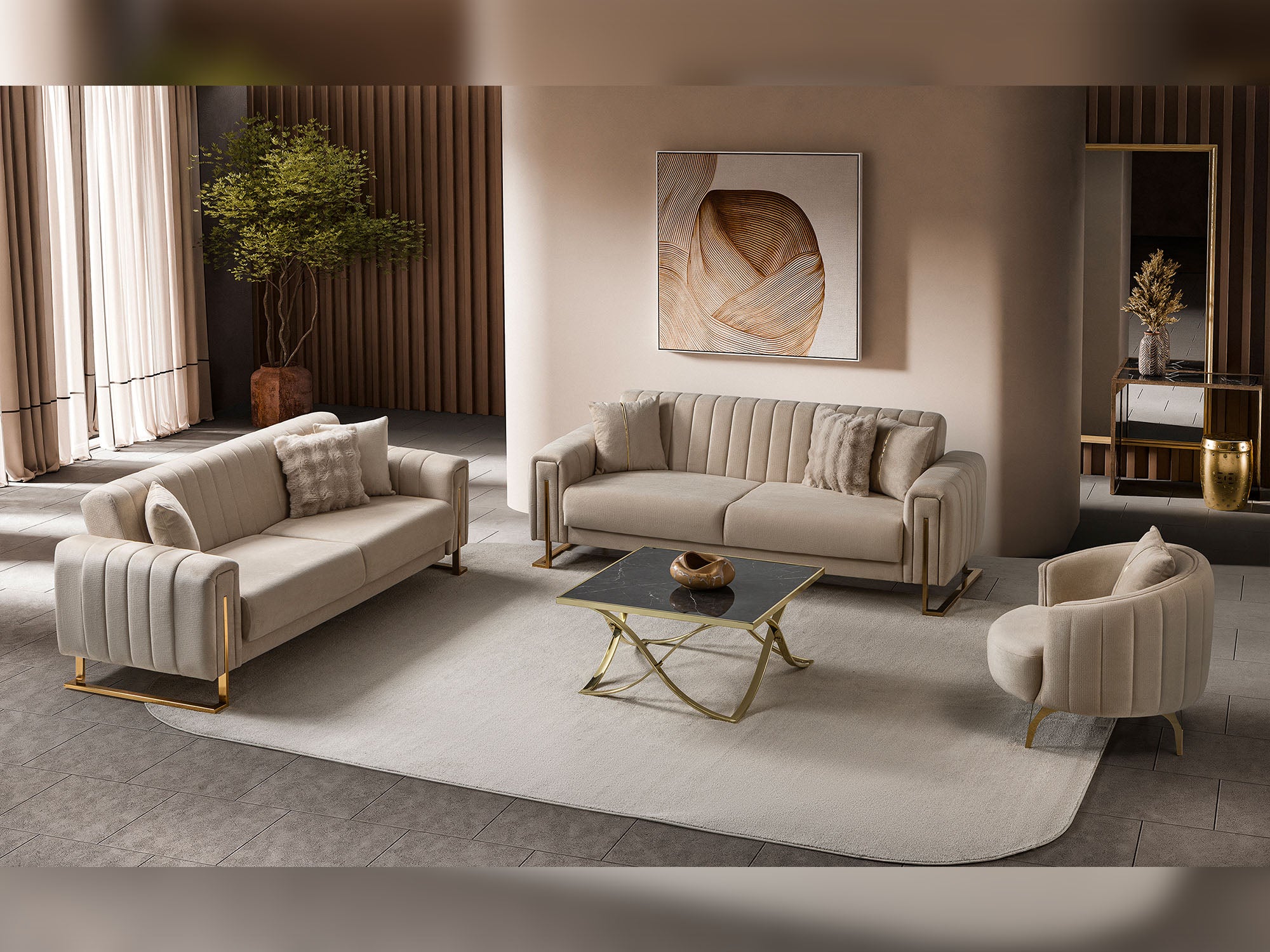 Othello 3-pieces (Sofa & Loveseat & Chair) Livingroom Set