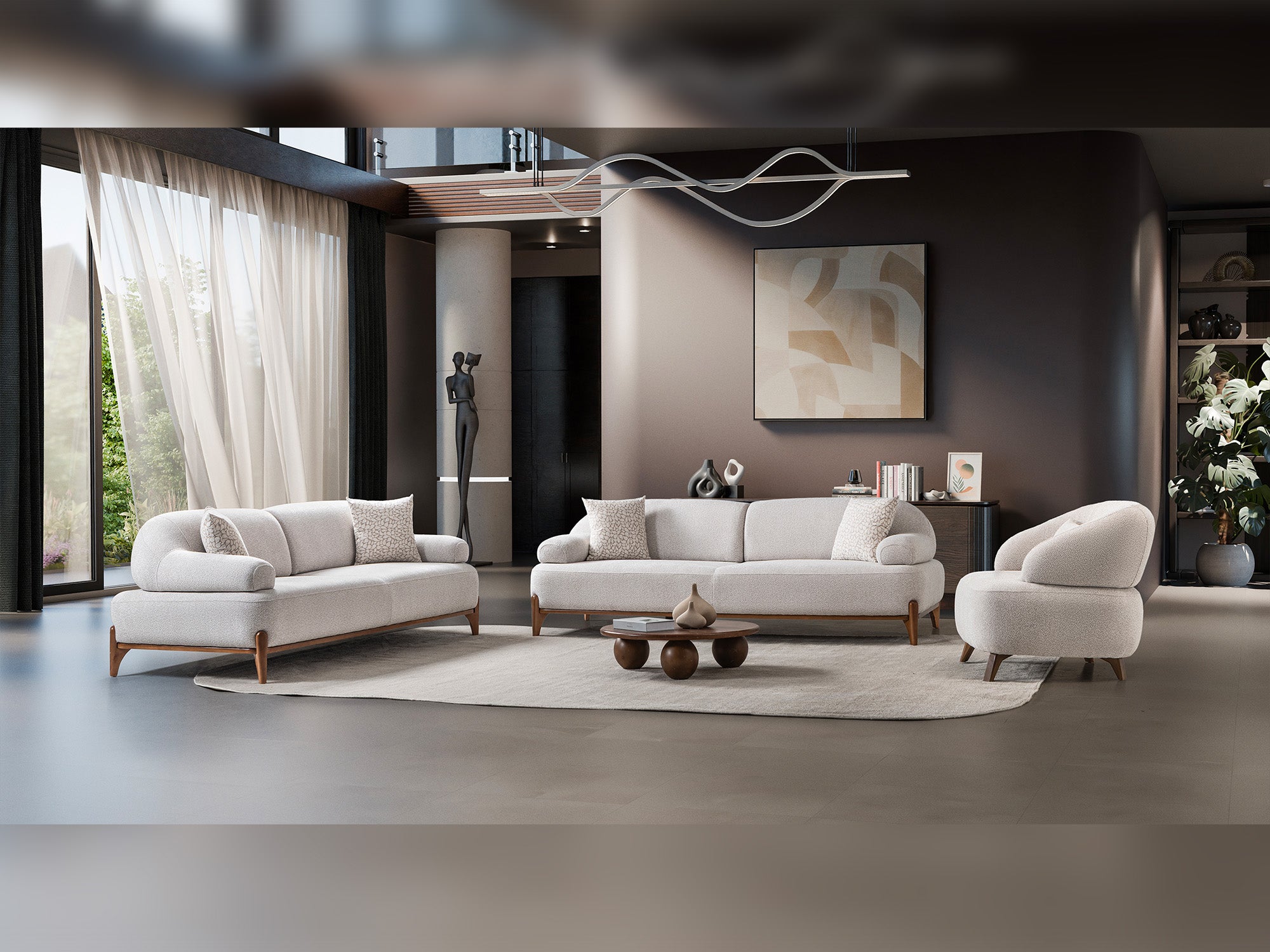 Pablo 3-pieces (Sofa & Loveseat & Chair) Livingroom Set