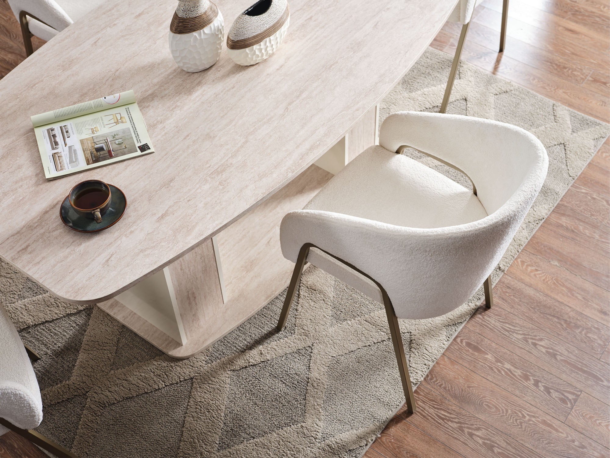 Pamukkale Diningroom (Consol With Mirror & Dining Table & 6 Dining Chair)