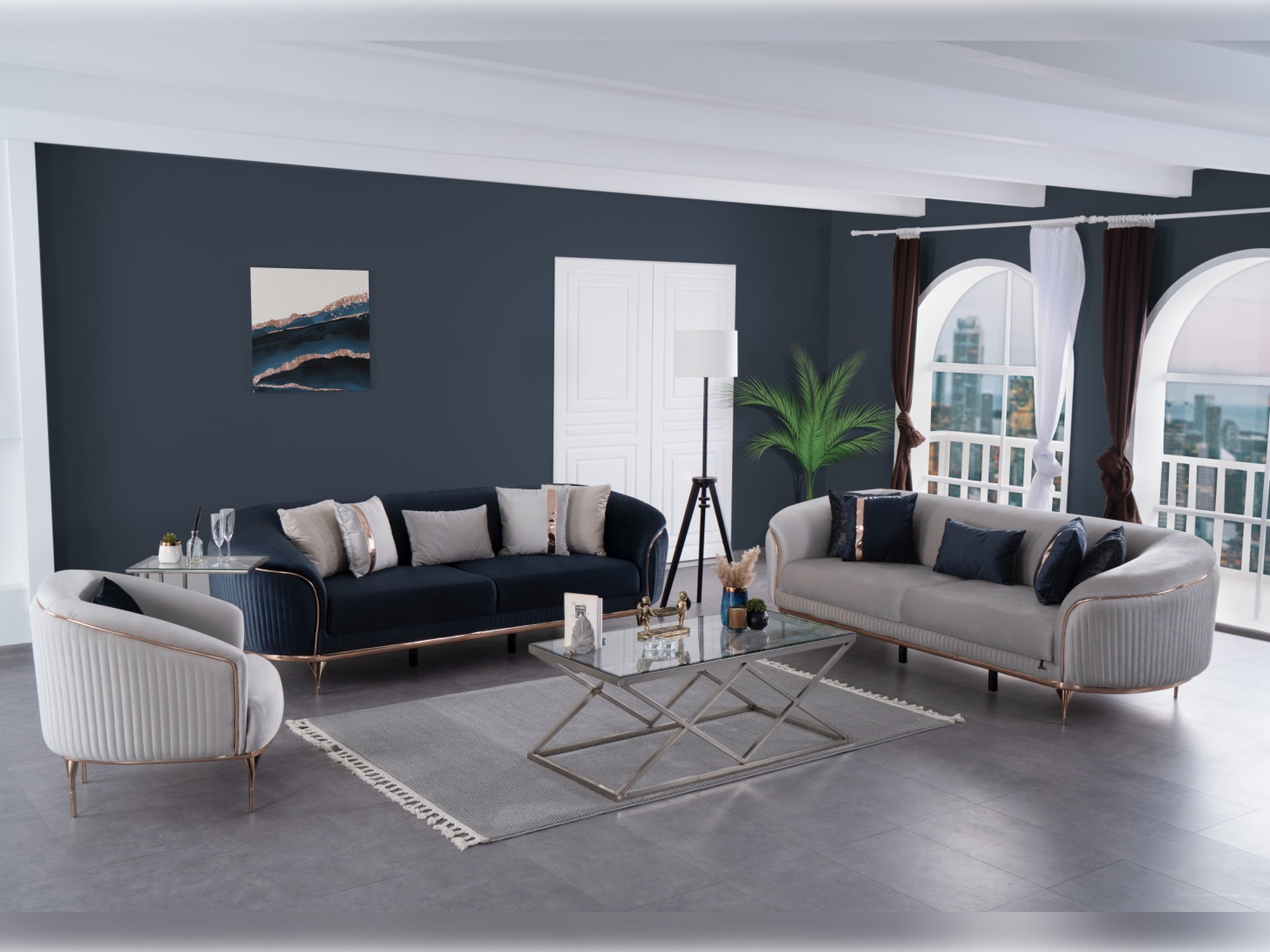 Pandora 4-pieces (2 Sofa & 2 Chair) Livingroom Set