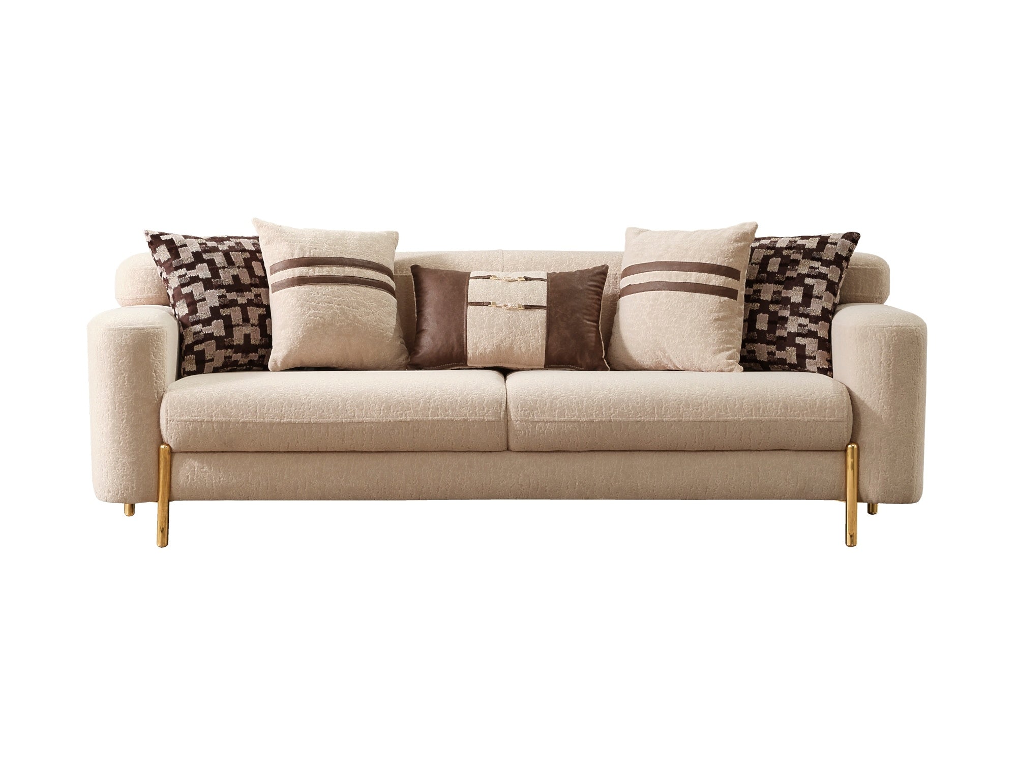Shelby 3-pieces (Sofa & Loveseat & Chair) Livingroom Set Beige