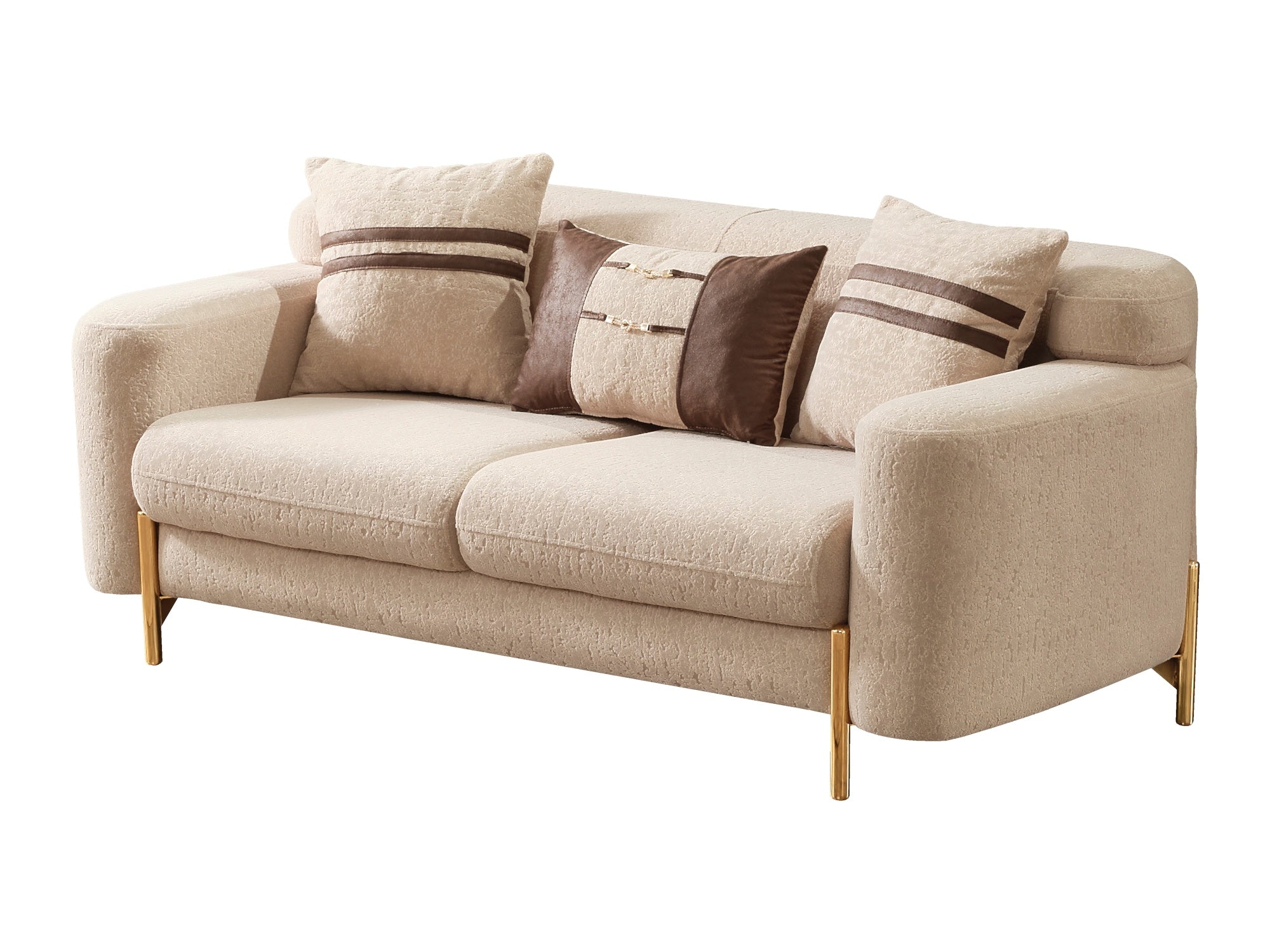 Shelby 3-pieces (Sofa & Loveseat & Chair) Livingroom Set Beige