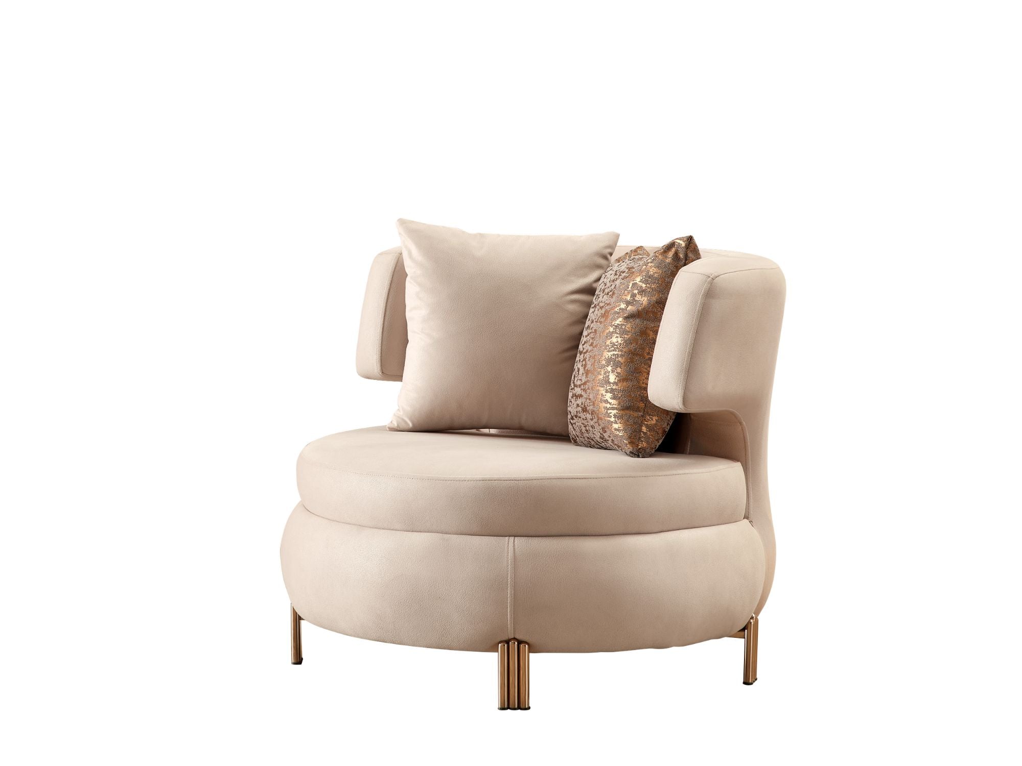 Paris 3-pieces (Sofa & Loveseat & Chair) Livingroom Set Cream