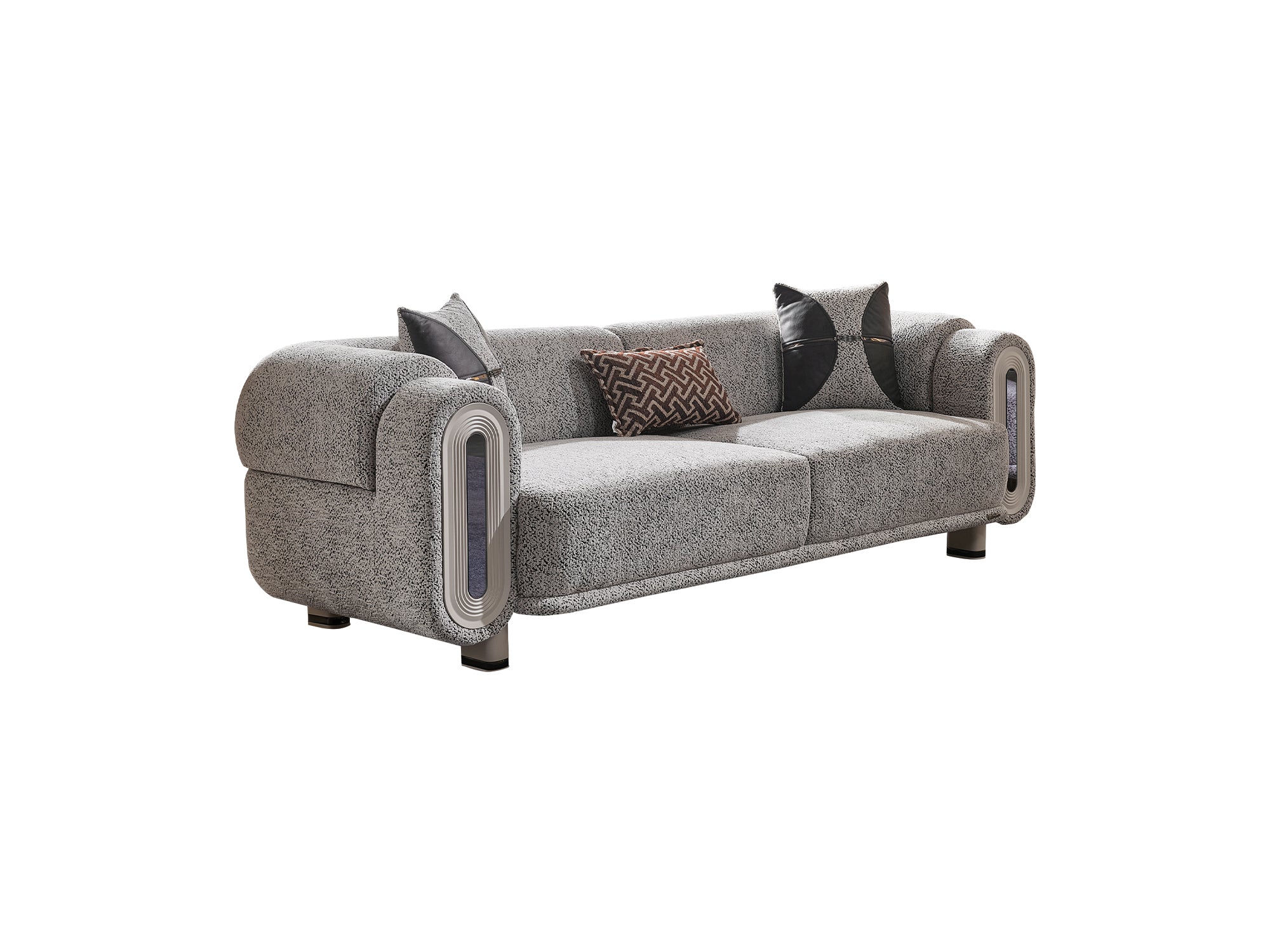 Parma 3-pieces (Sofa & Loveseat & Chair) Livingroom Set Light Grey