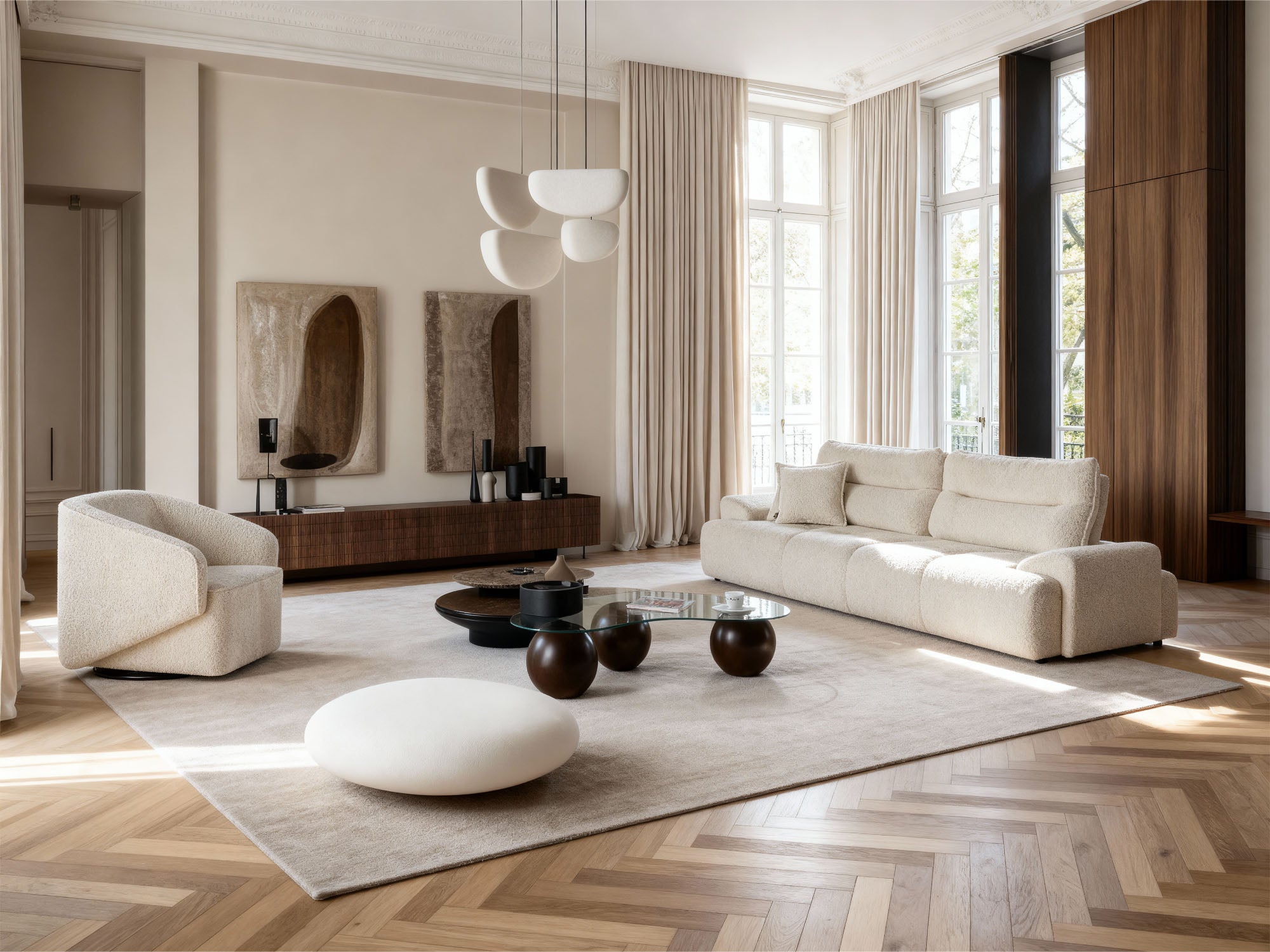 Peonya 4-pieces (2 Sofa & 2 Chair) Livingroom