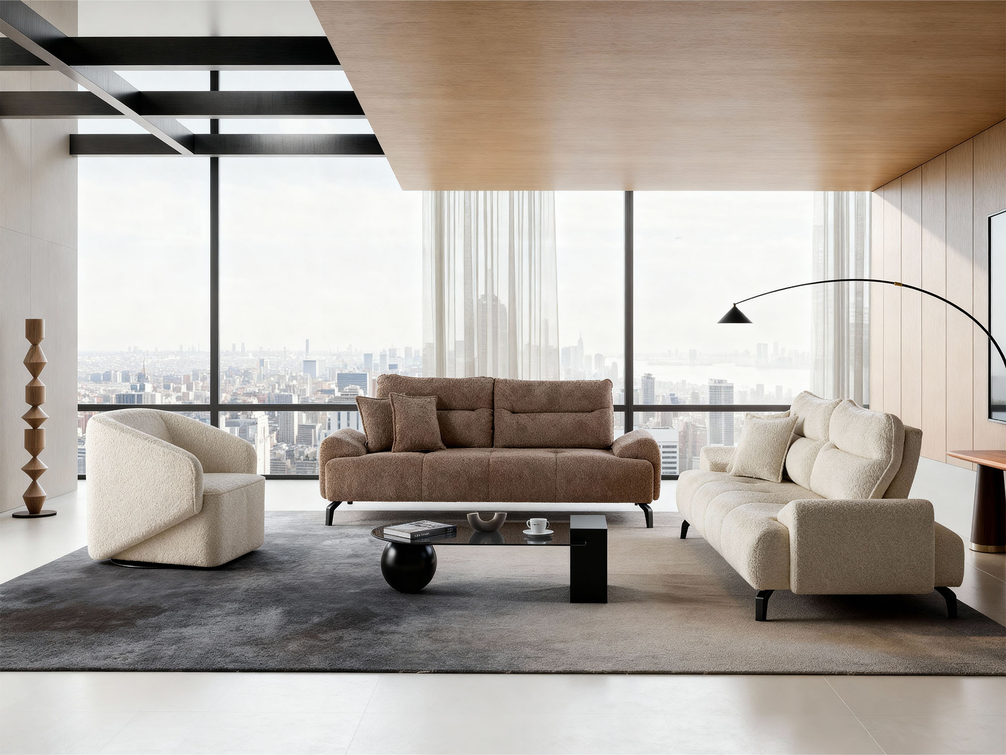 Peonya 4-pieces (2 Sofa & 2 Chair) Livingroom