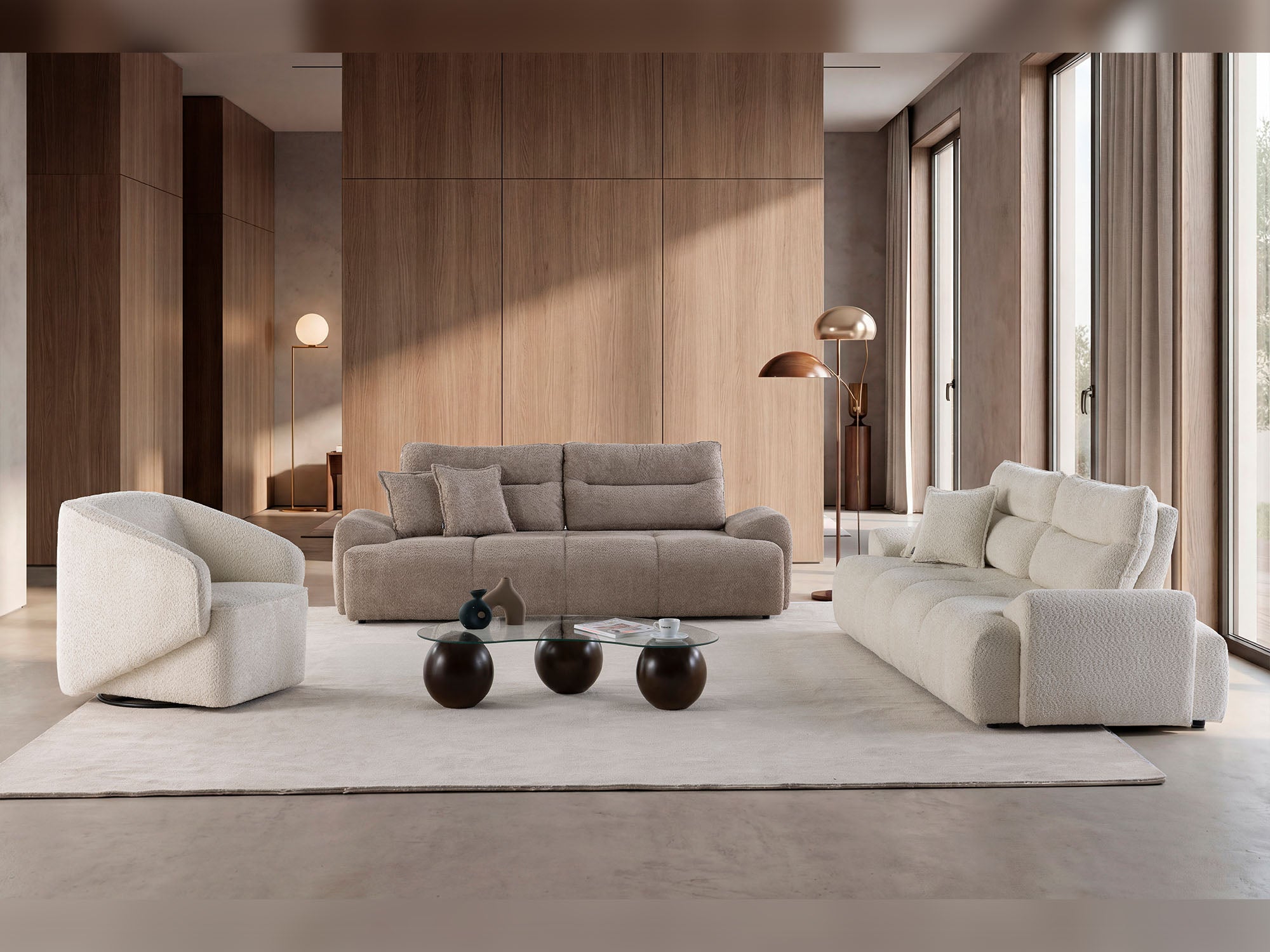 Peonya 4-pieces (2 Sofa & 2 Chair) Livingroom