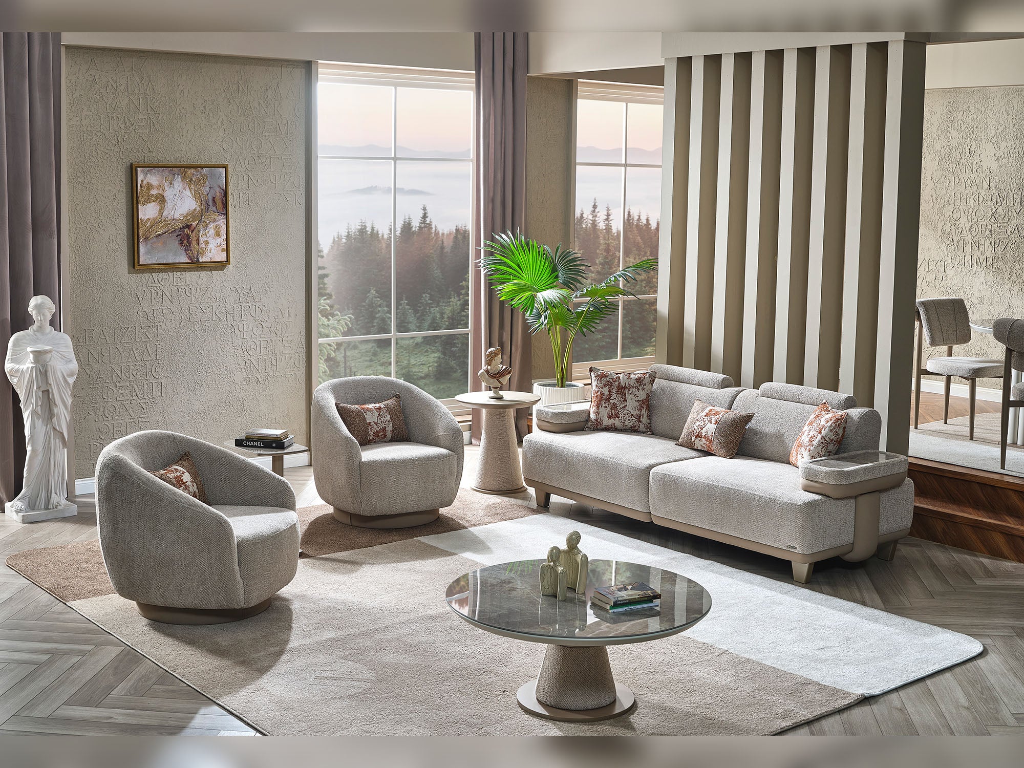 Prag Max 3-pieces (Sofa & Loveseat & Chair) Livingroom