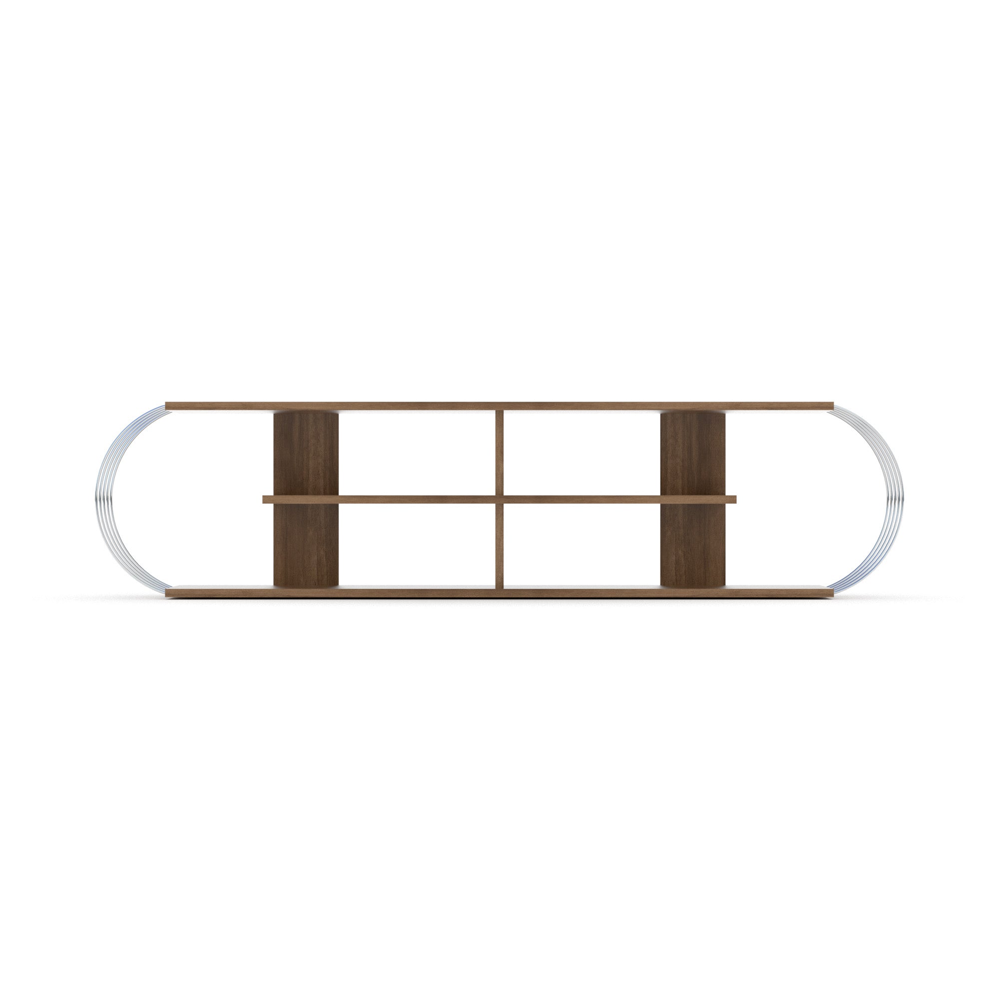 Case Tv Stand Walnut-Chrome