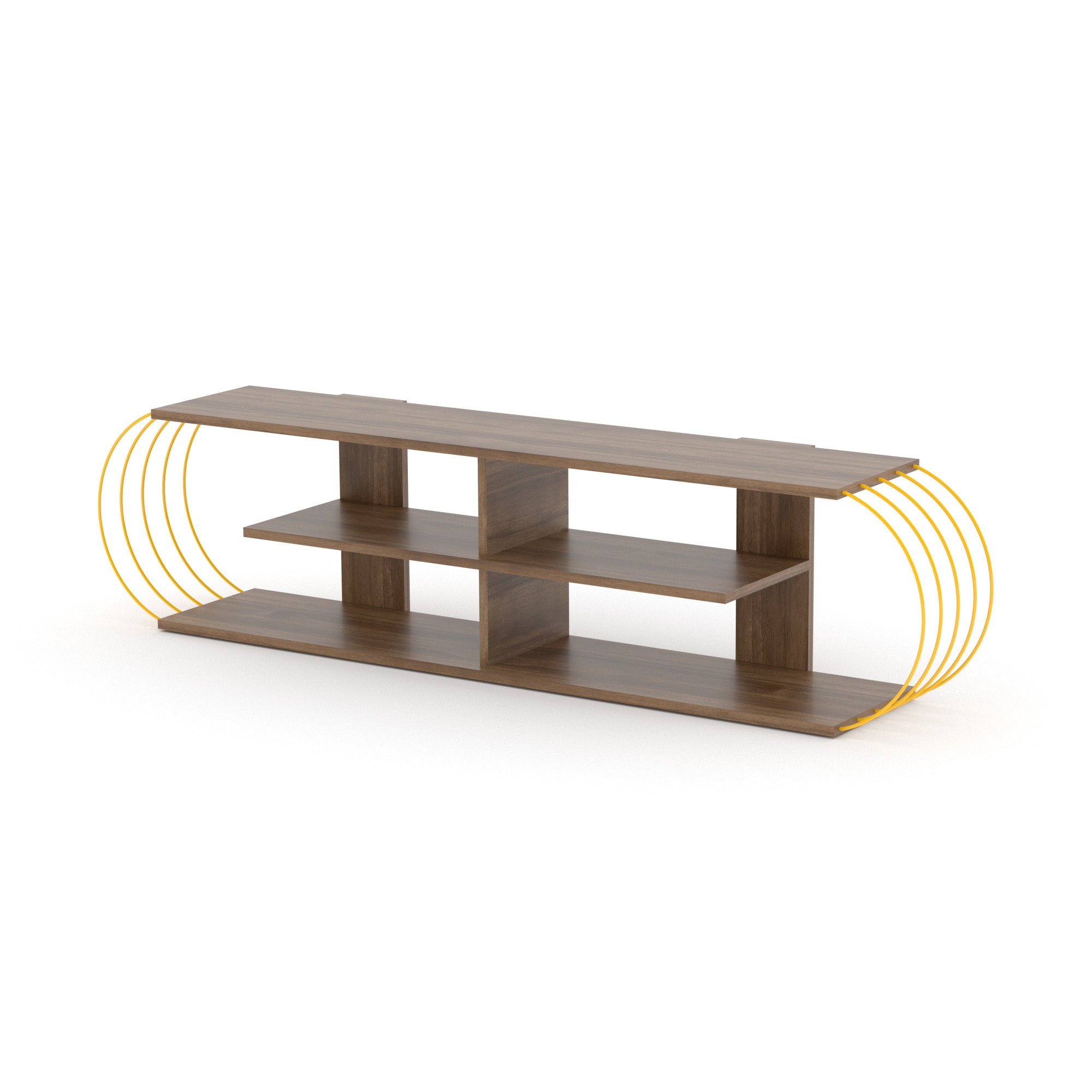 Case Tv Stand Walnut-Chrome