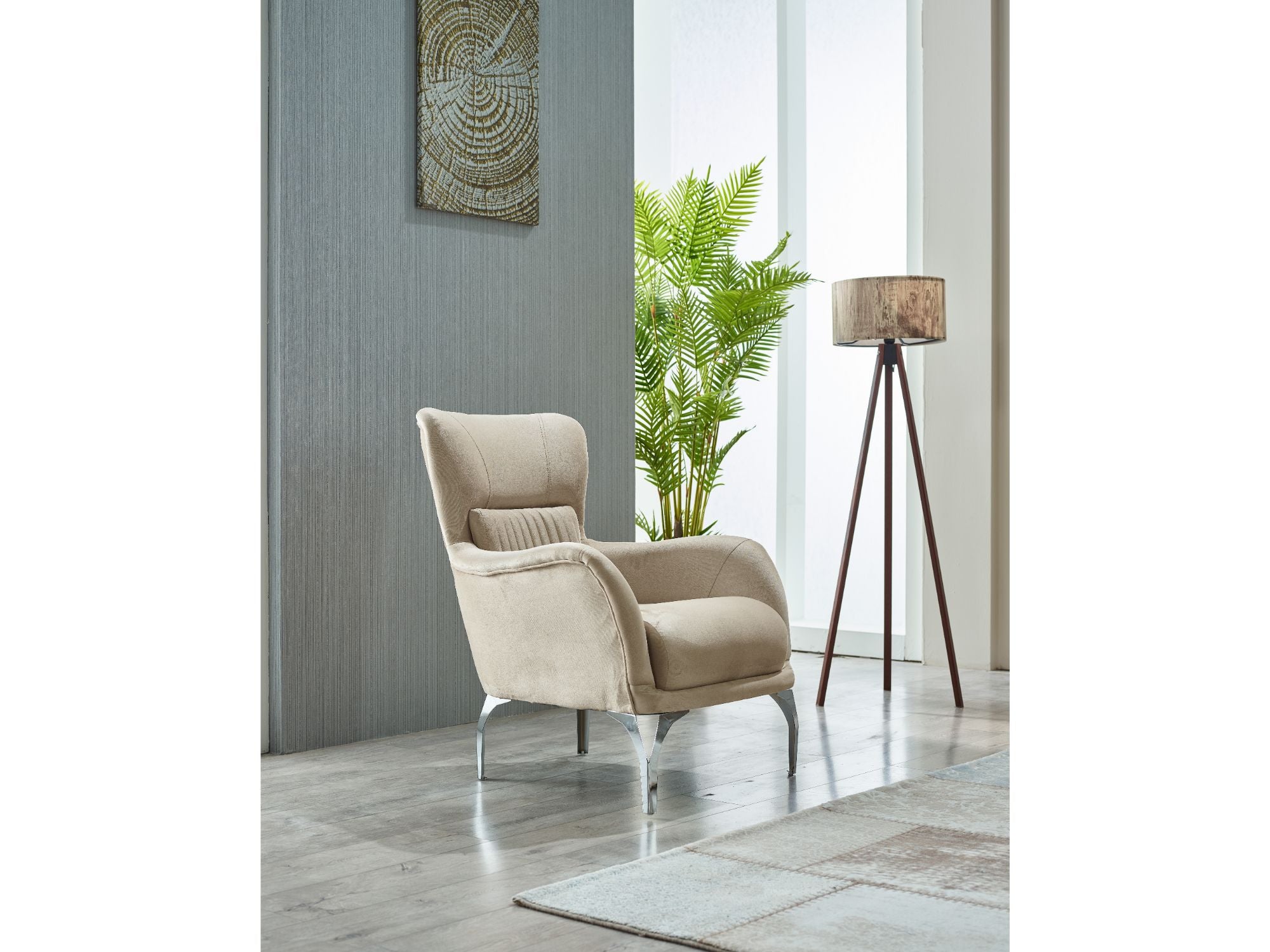 Resital 3-pieces (Sofa & Loveseat & Chair) Livingroom Set Beige
