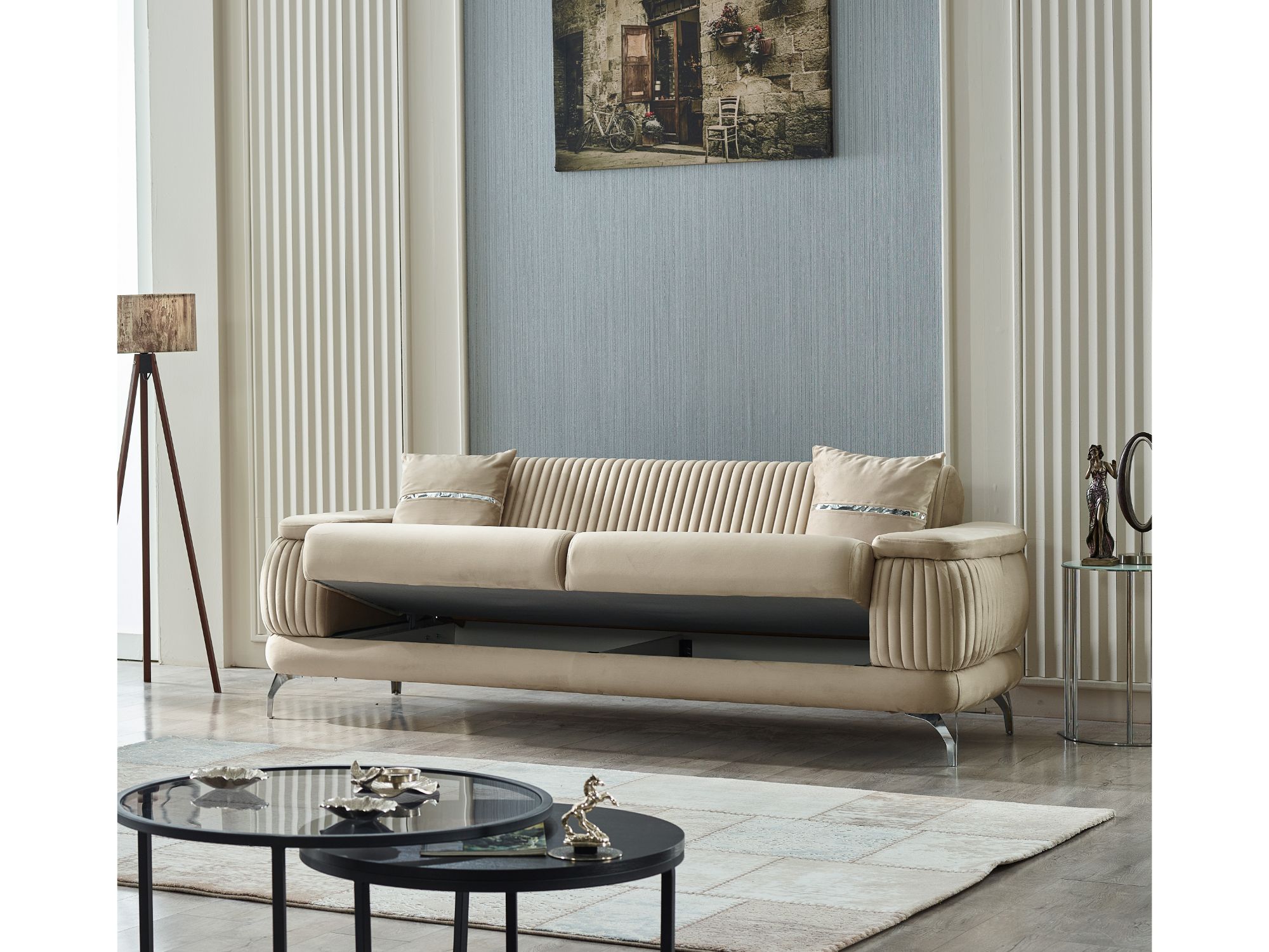 Resital 3-pieces (Sofa & Loveseat & Chair) Livingroom Set Beige
