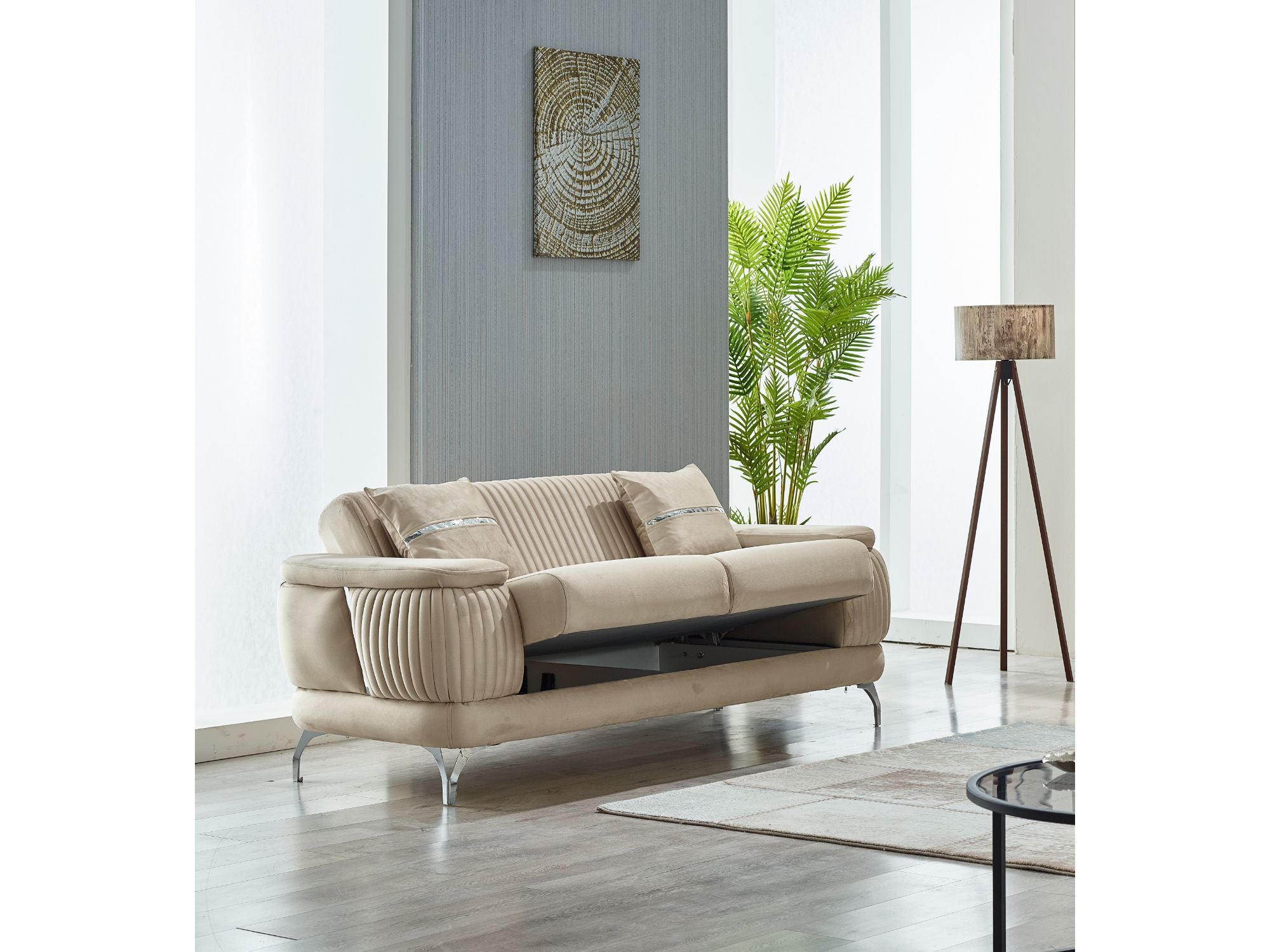 Resital 3-pieces (Sofa & Loveseat & Chair) Livingroom Set Beige