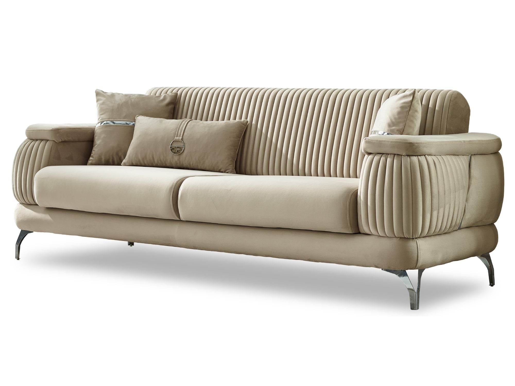 Resital 3-pieces (Sofa & Loveseat & Chair) Livingroom Set Beige