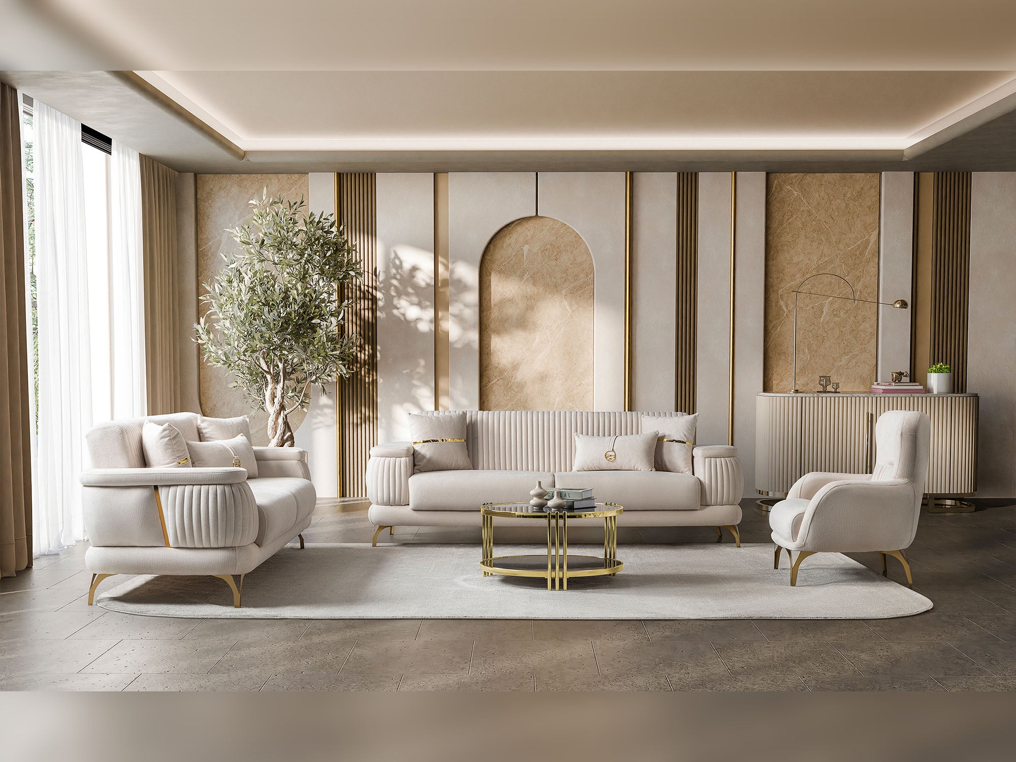 Resital 3-pieces (Sofa & Loveseat & Chair) Livingroom Set