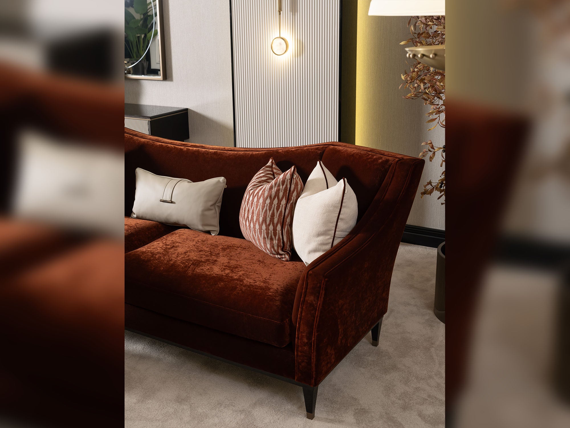 Revora 4-pieces (1 Four Seater Lux Sofa & 1 Four Seater Sofa & 2 Chair) Livingroom