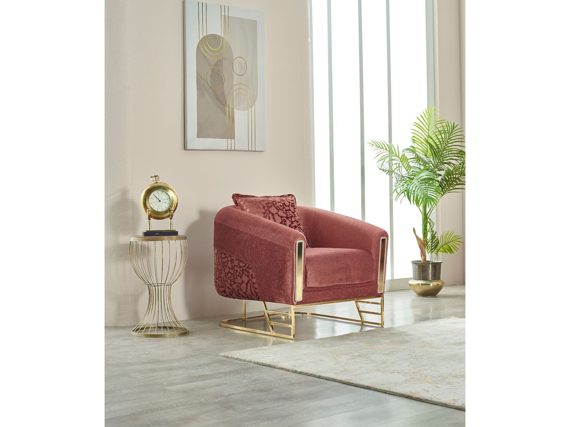 Romans 3-pieces (Sofa & Loveseat & Chair) Livingroom Set Brick