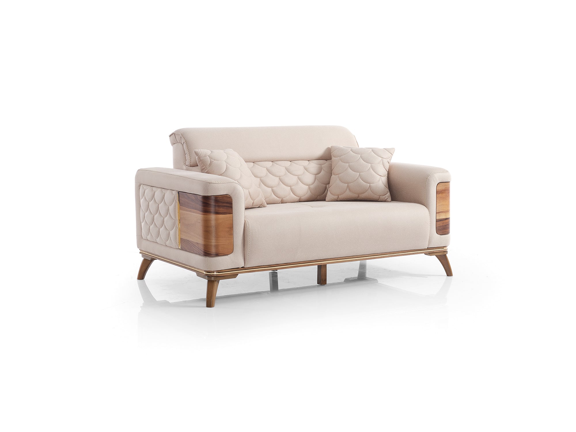 Ruby 3-pieces (Sofa & Loveseat & Chair) Livingroom Set Beige
