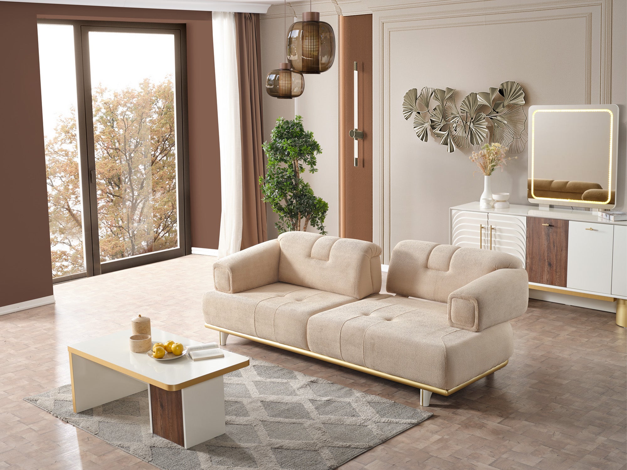 Sidney 3-pieces (Sofa & Loveseat & Chair) Livingroom
