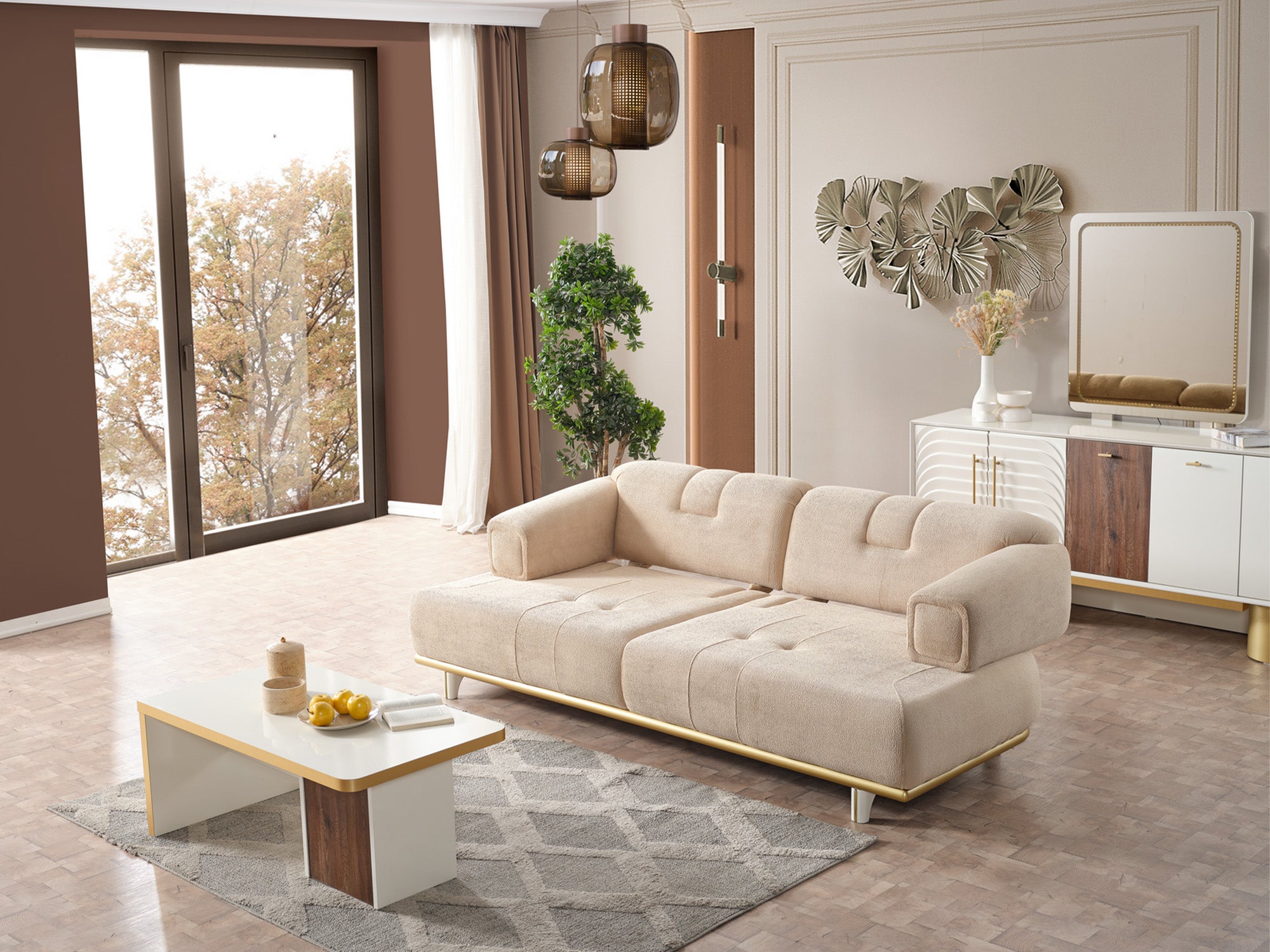 Sidney 3-pieces (Sofa & Loveseat & Chair) Livingroom